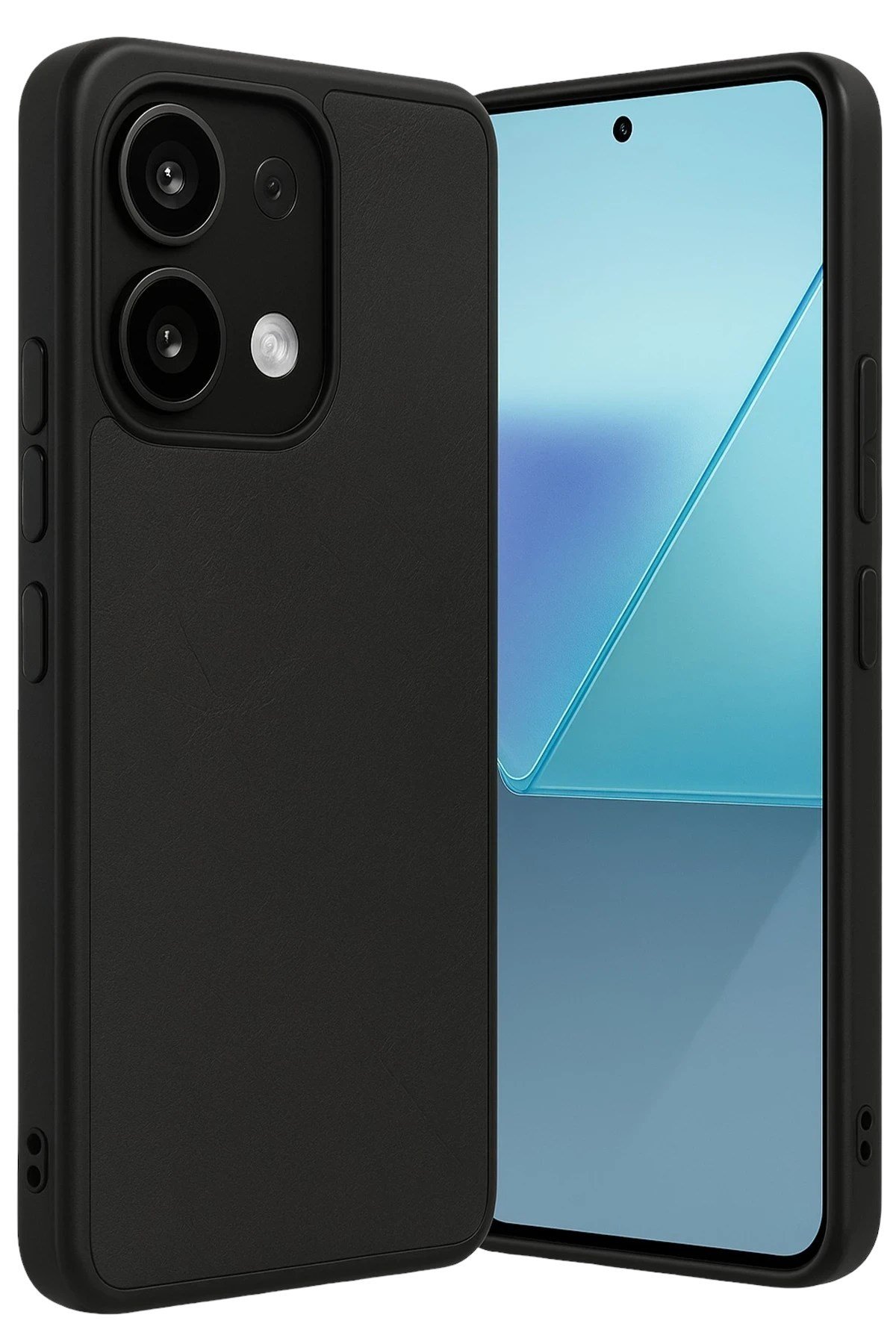 Mey İthalat®   Redmi Note 13 Pro 4G Kılıf Aras Deri Kapak - Siyah