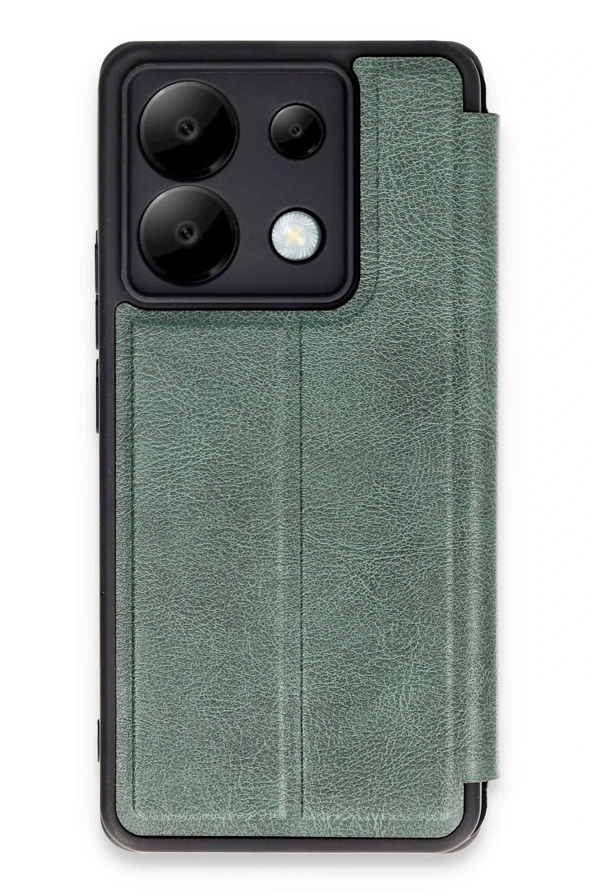 Mey İthalat®   Redmi Note 13 Pro 5G Kılıf Flip Cover - Koyu Yeşil