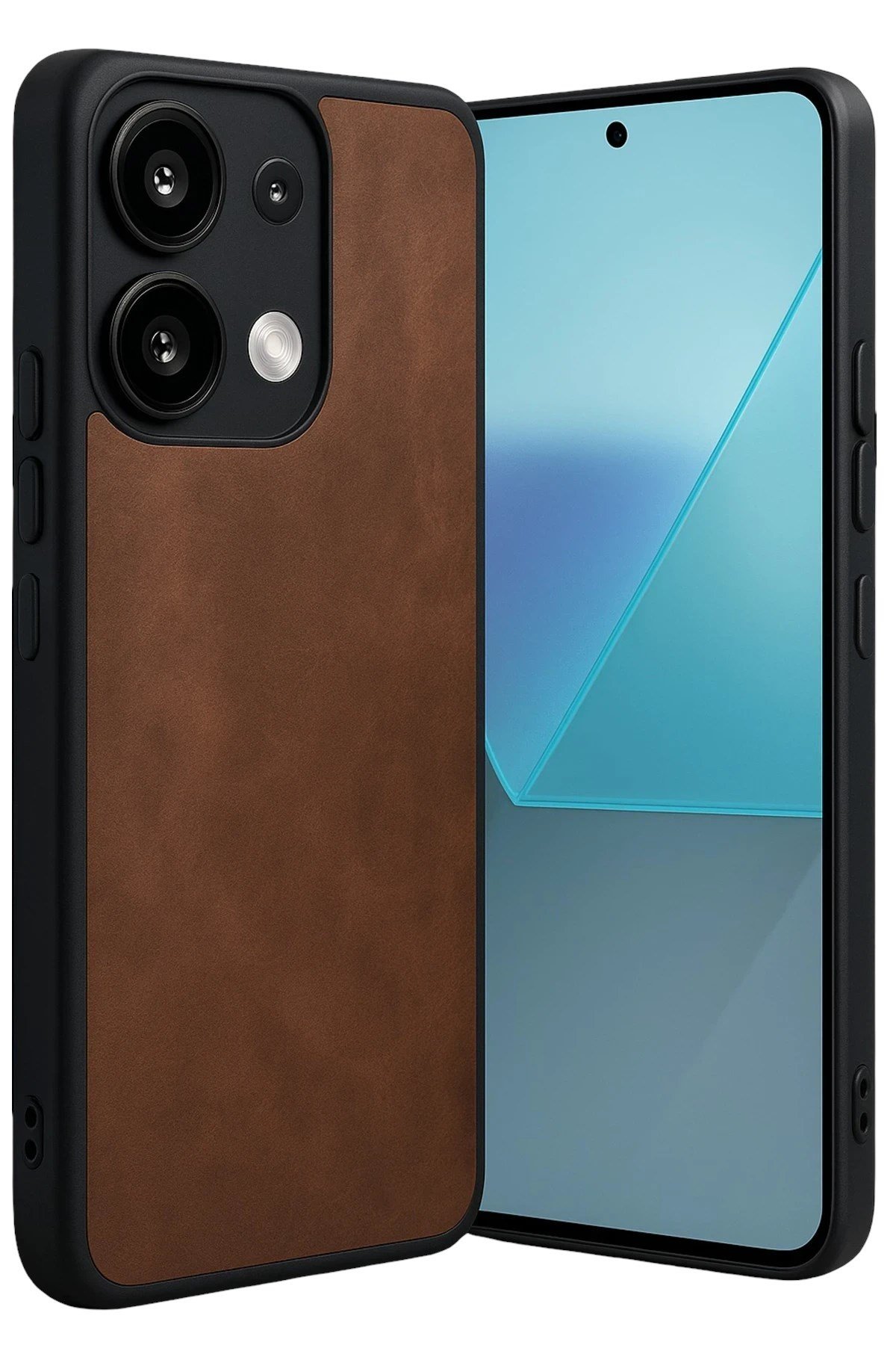 Mey İthalat®   Redmi Note 13 Pro 5G Kılıf Aras Deri Kapak - Taba