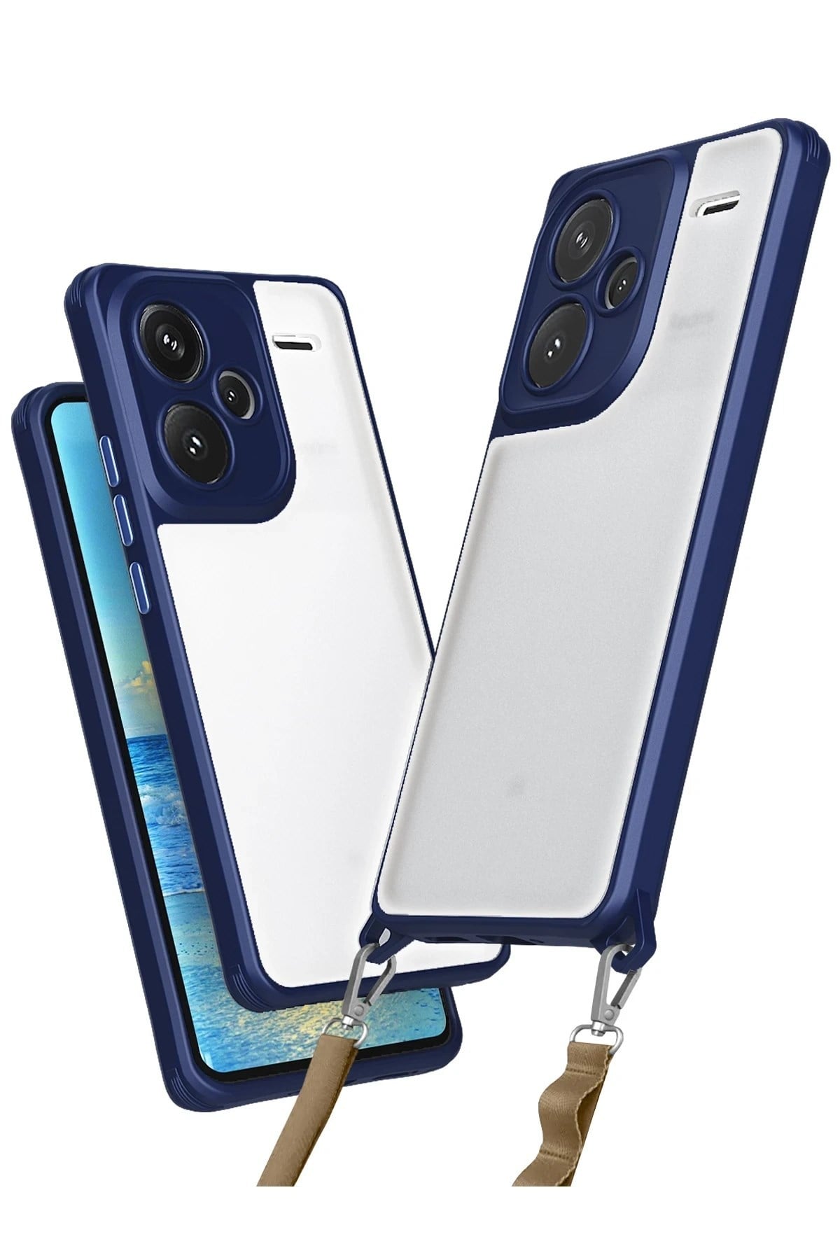 Mey İthalat®   Redmi Note 13 Pro Plus Kılıf Penta Silikon Kılıf - Lacivert