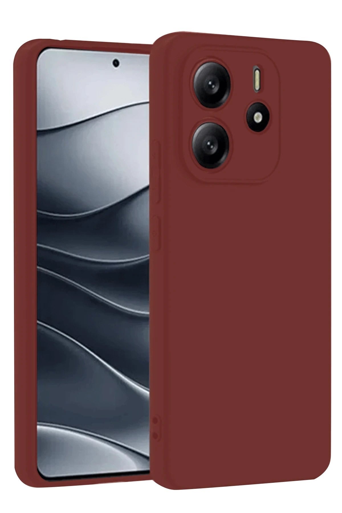 Mey İthalat®   Redmi Note 14 4G Kılıf First Silikon - Bordo