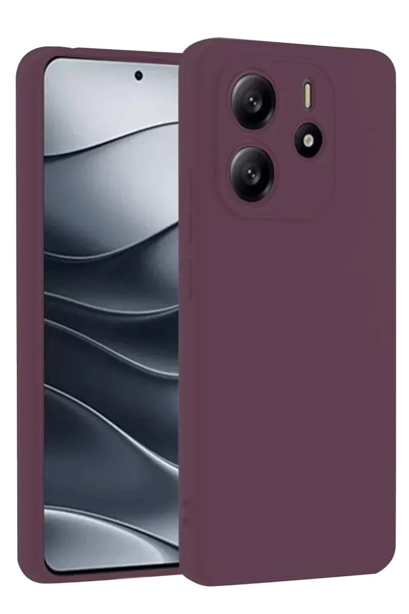 Mey İthalat®   Redmi Note 14 4G Kılıf First Silikon - Mürdüm