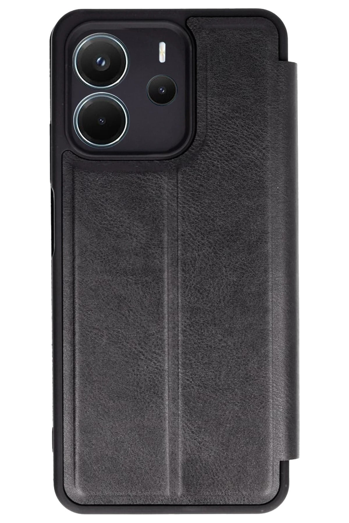 Mey İthalat®   Redmi Note 14 4G Kılıf Flip Cover - Siyah