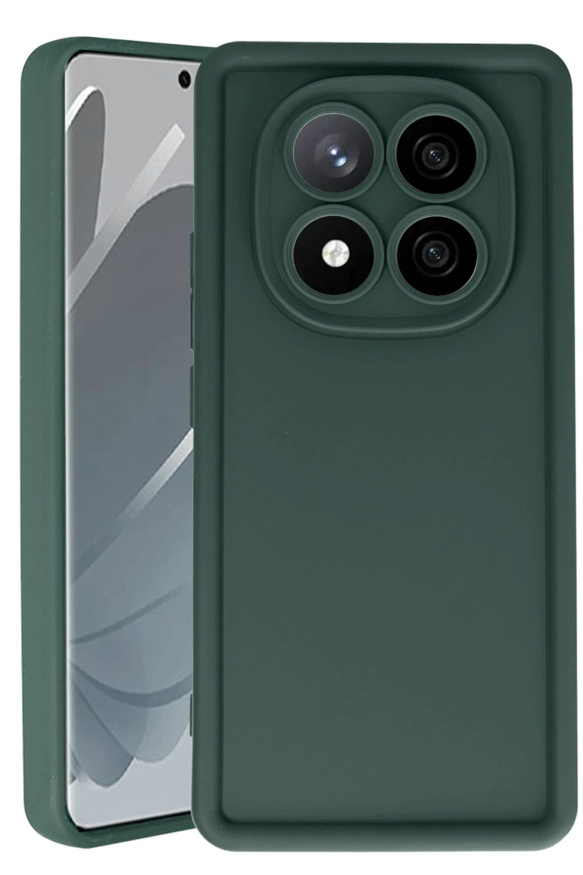 Mey İthalat®   Redmi Note 14 Pro 4G Kılıf Viera Silikon - Koyu Yeşil