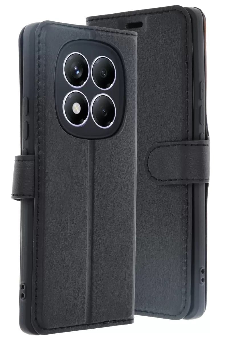 Mey İthalat®   Redmi Note 14 Pro 4G Kılıf Trend S Plus Kapaklı Kılıf - Siyah