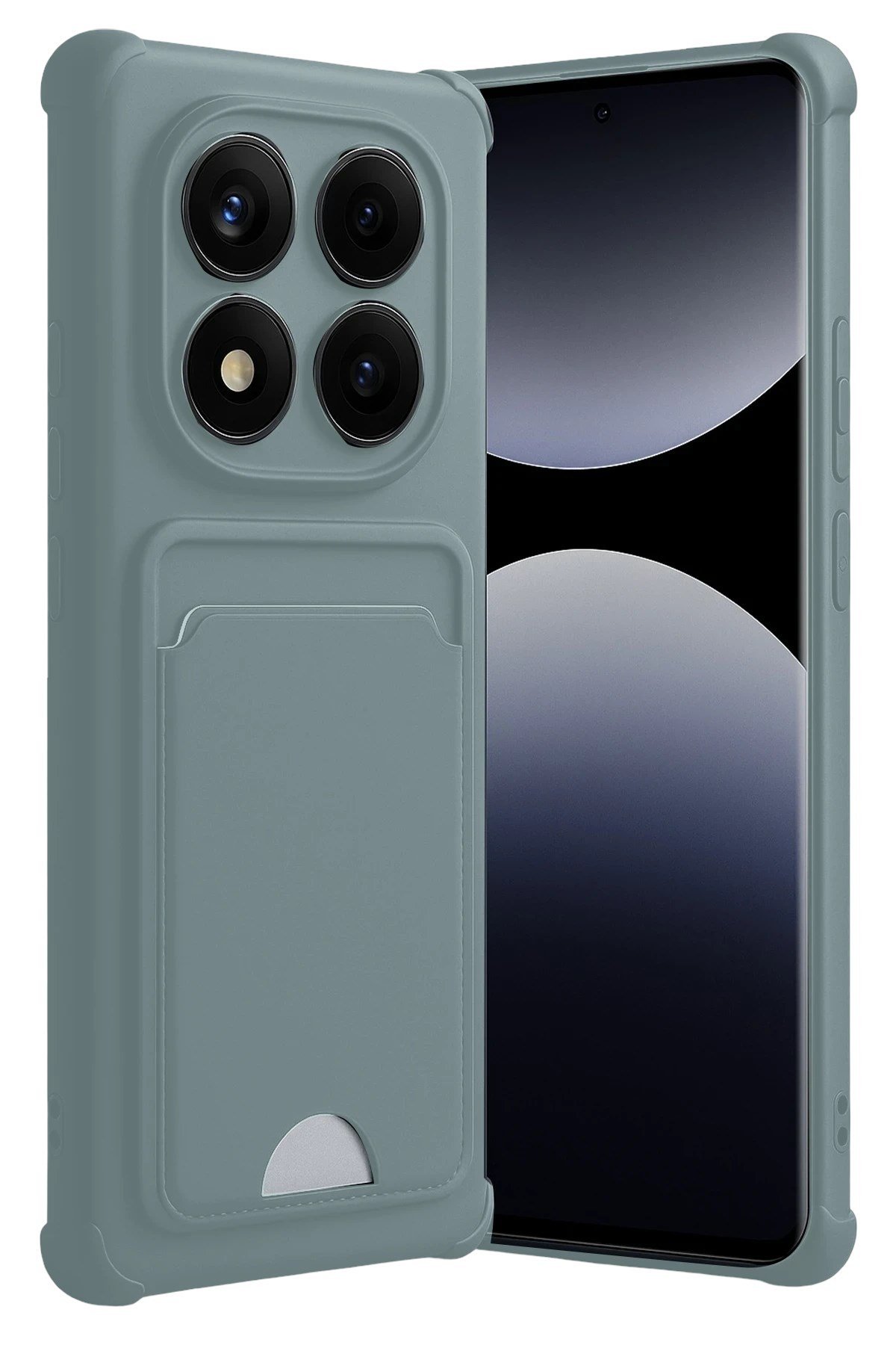 Mey İthalat®   Redmi Note 14 Pro 5G Kelvin Kartvizitli Silikon - Açık Yeşil