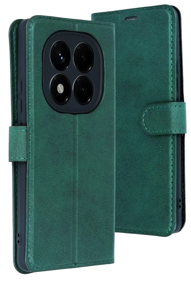 Mey İthalat®   Redmi Note 15 4G Trend S Plus Kapaklı Kılıf - Yeşil