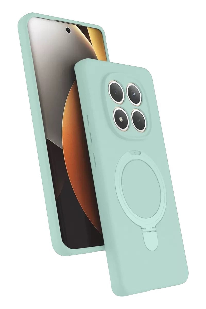 Mey İthalat®   Redmi Note 15 Pro 5G Regal Magsafe Standlı Kapak - Su Yeşili