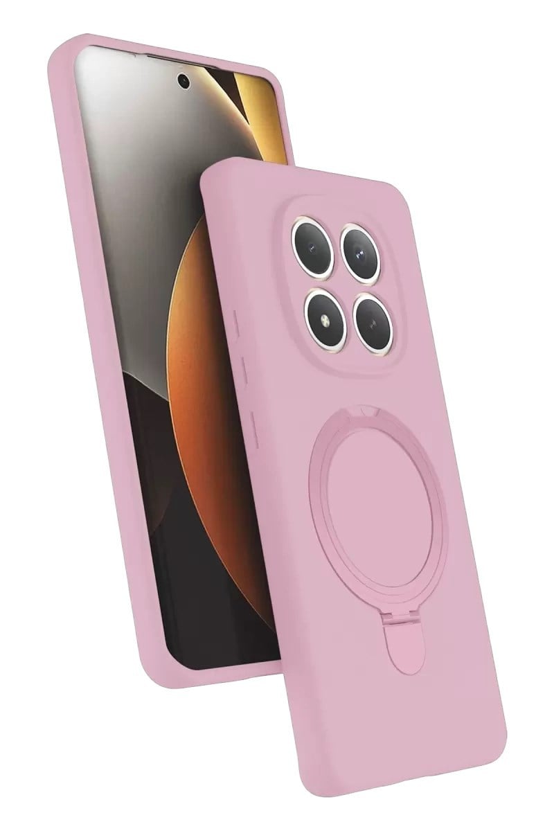 Mey İthalat®   Redmi Note 15 Pro 5G Regal Magsafe Standlı Kapak - Açık Pembe