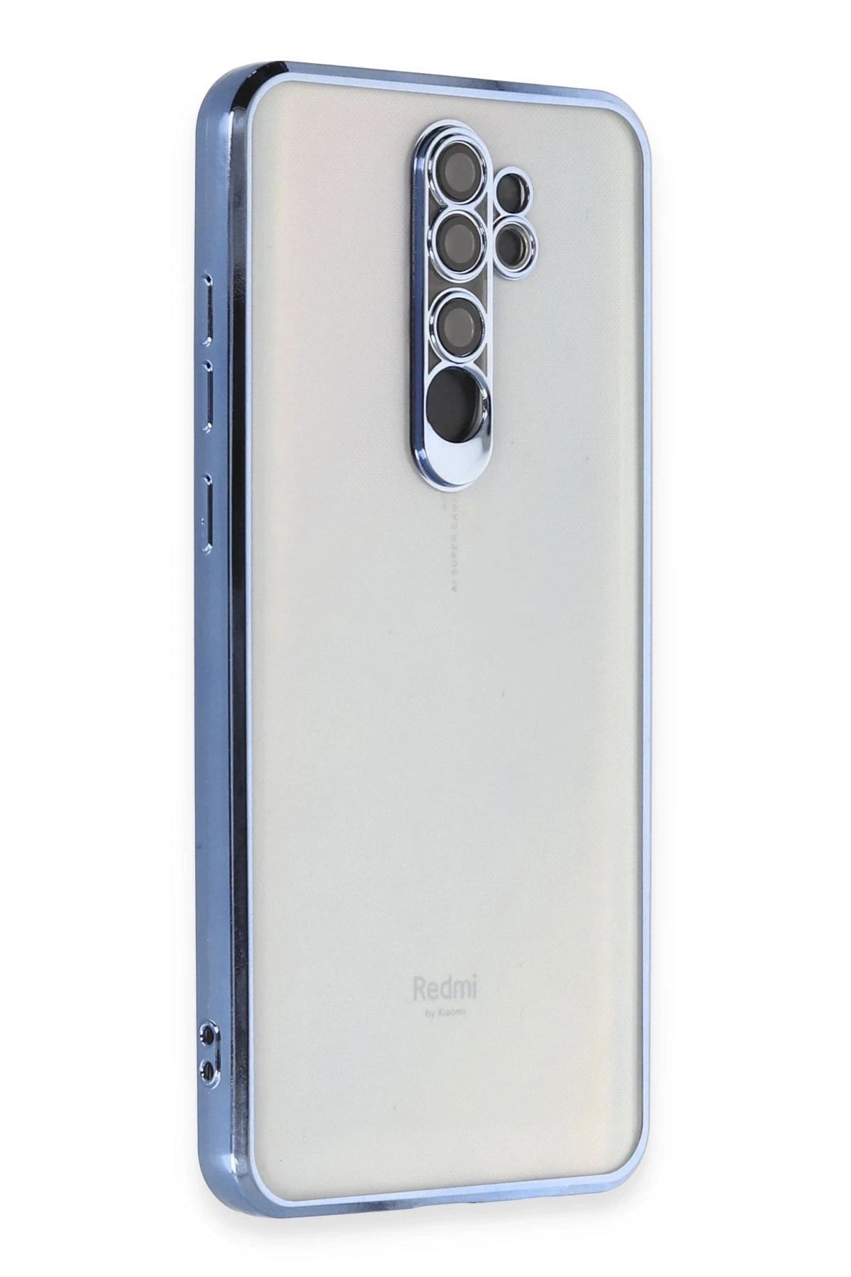 Mey İthalat®   Redmi Note 8 Pro Kılıf  Lensli Silikon - Açık Mavi