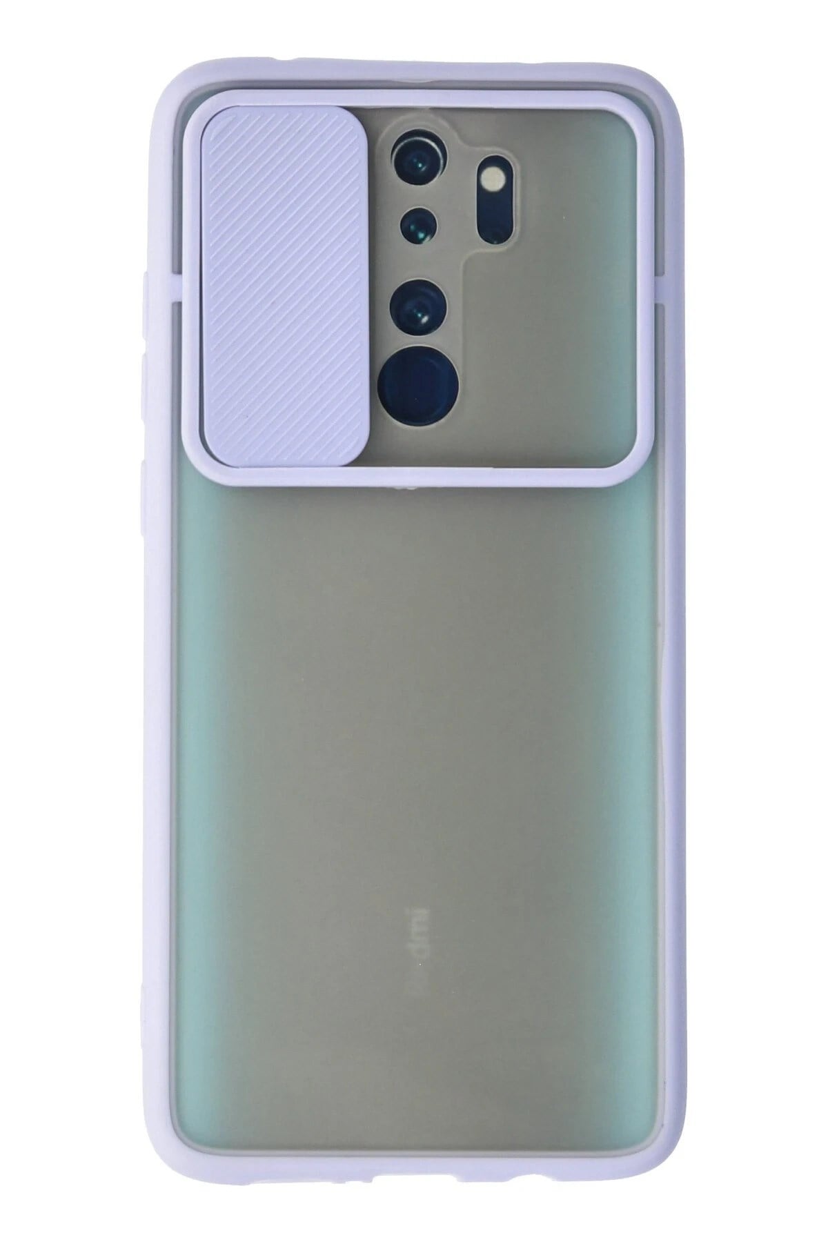 Mey İthalat®   Redmi Note 8 Pro Kılıf Palm Buzlu Kamera Sürgülü Silikon - Lila