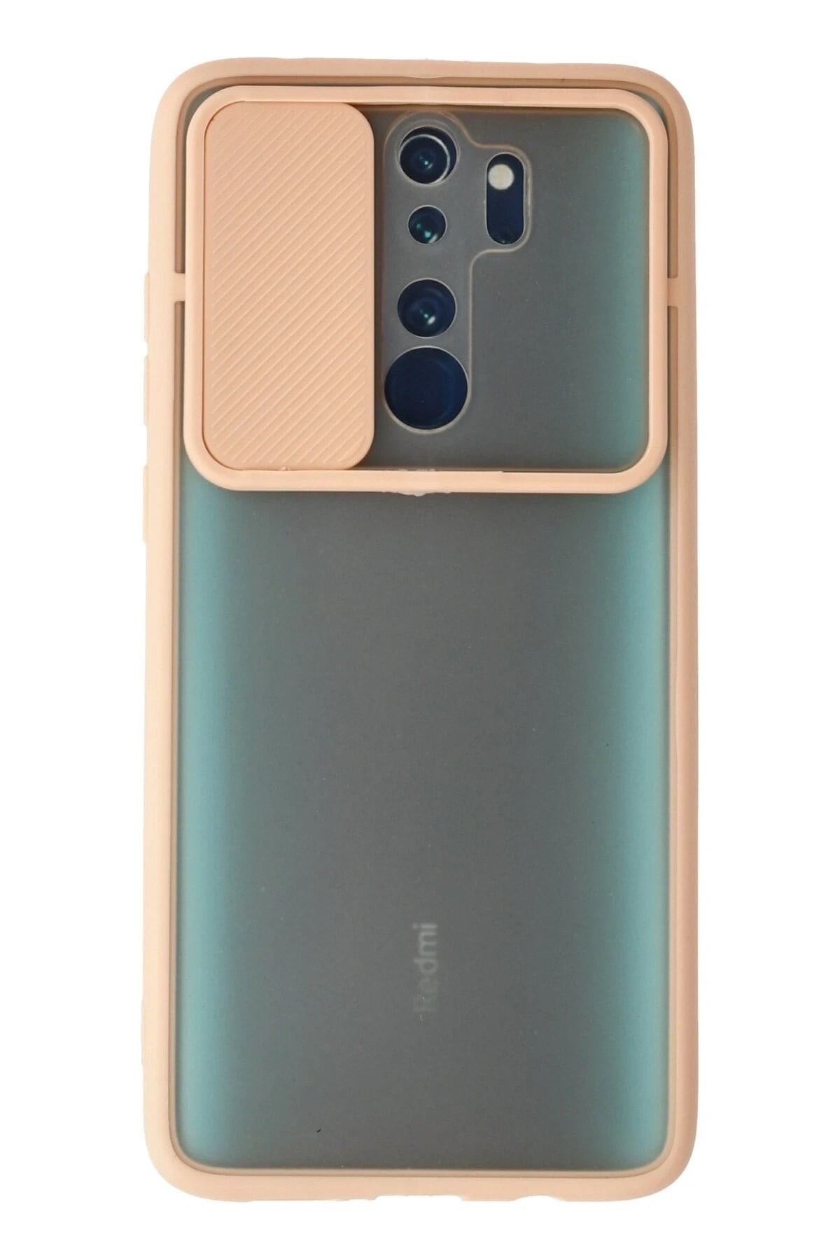 Mey İthalat®   Redmi Note 8 Pro Kılıf Palm Buzlu Kamera Sürgülü Silikon - Pembe