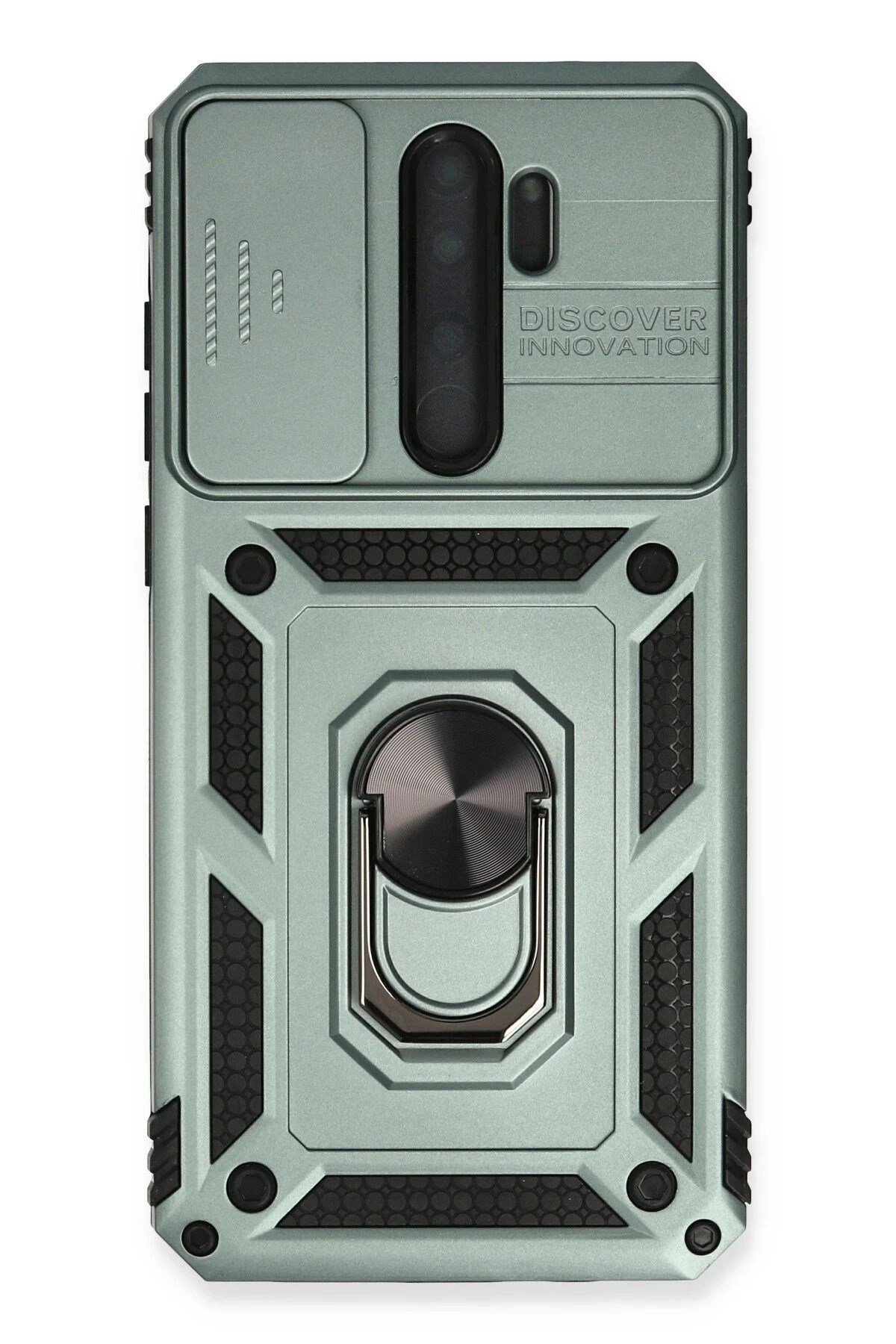 Mey İthalat®   Redmi Note 8 Pro Kılıf Pars Lens Yüzüklü Silikon - Yeşil