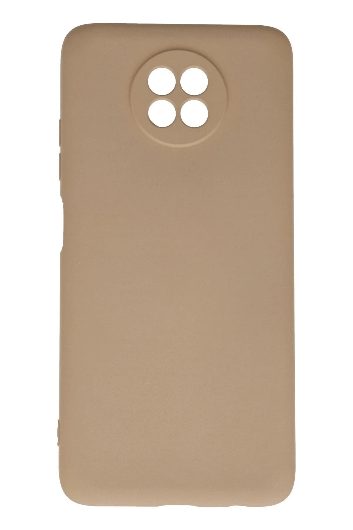 Mey İthalat®   Redmi Note 9 5G Kılıf Nano içi Kadife Silikon - Bej