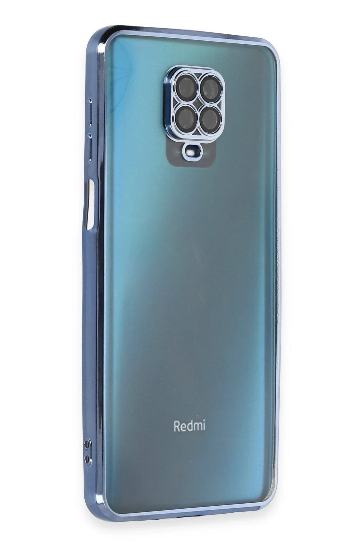 Mey İthalat®   Redmi Note 9 Pro Kılıf  Lensli Silikon - Açık Mavi