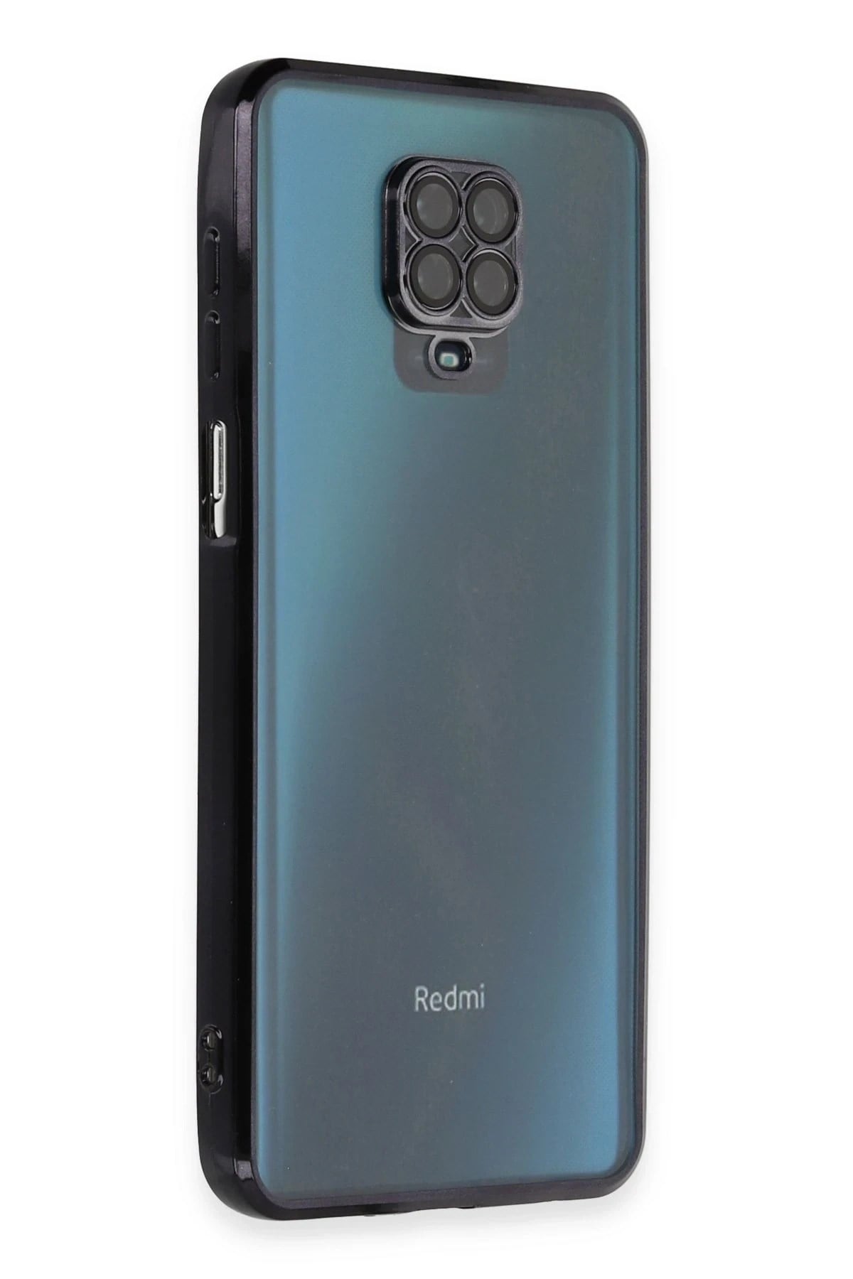 Mey İthalat®   Redmi Note 9 Pro Kılıf  Lensli Silikon - Siyah