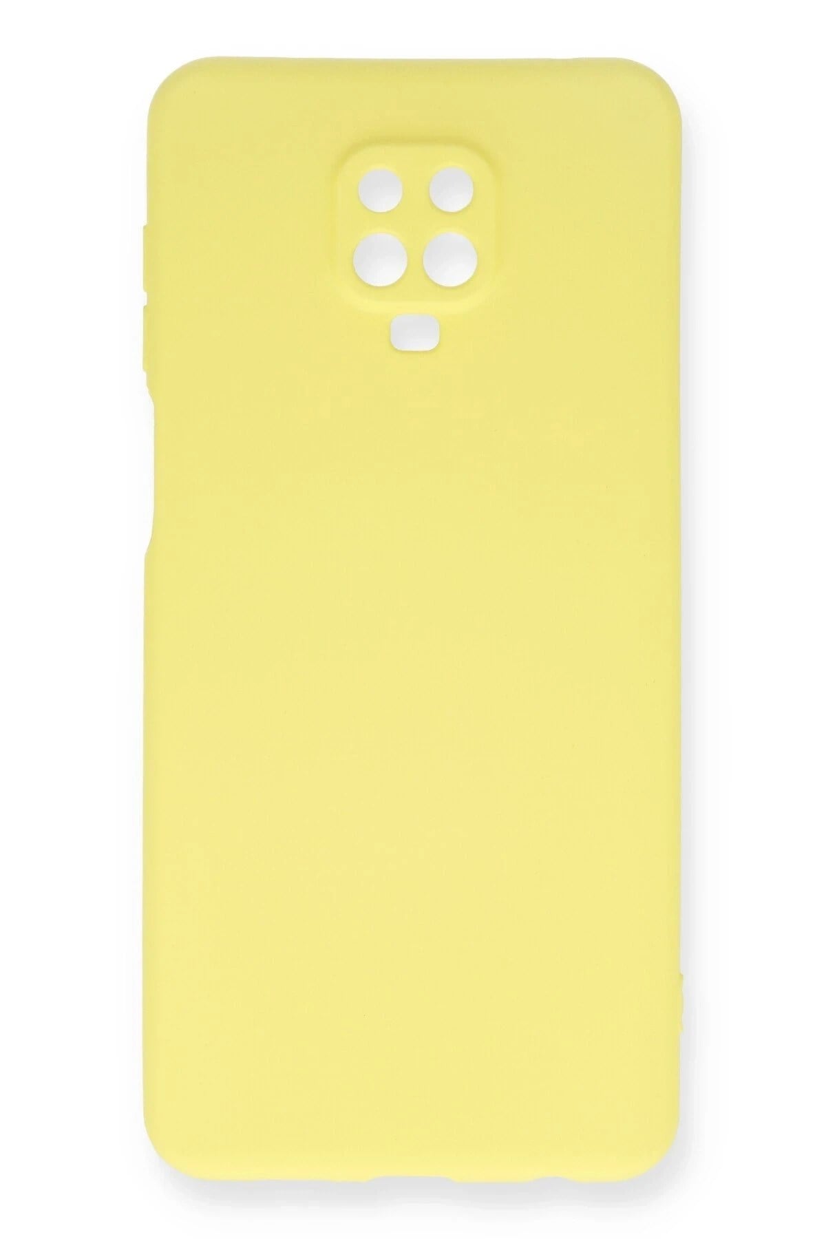 Mey İthalat®   Redmi Note 9 Pro Kılıf Nano içi Kadife Silikon - Sarı