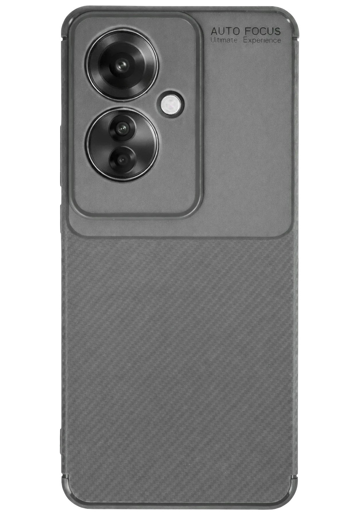Mey İthalat®   Reno 11F Kılıf Auto Focus Karbon Kapak - Gri