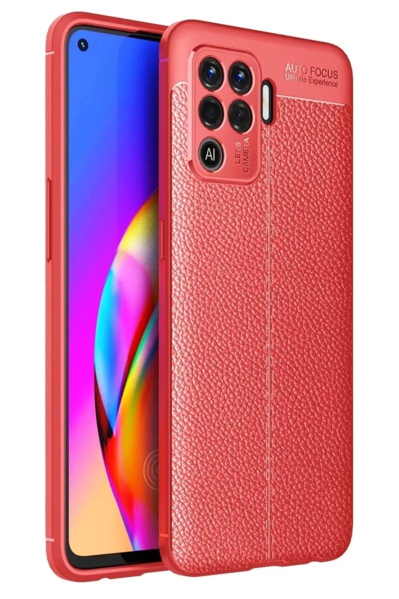 Mey İthalat®   Reno 5 Lite Kılıf Auto Focus Kapak - Kırmızı
