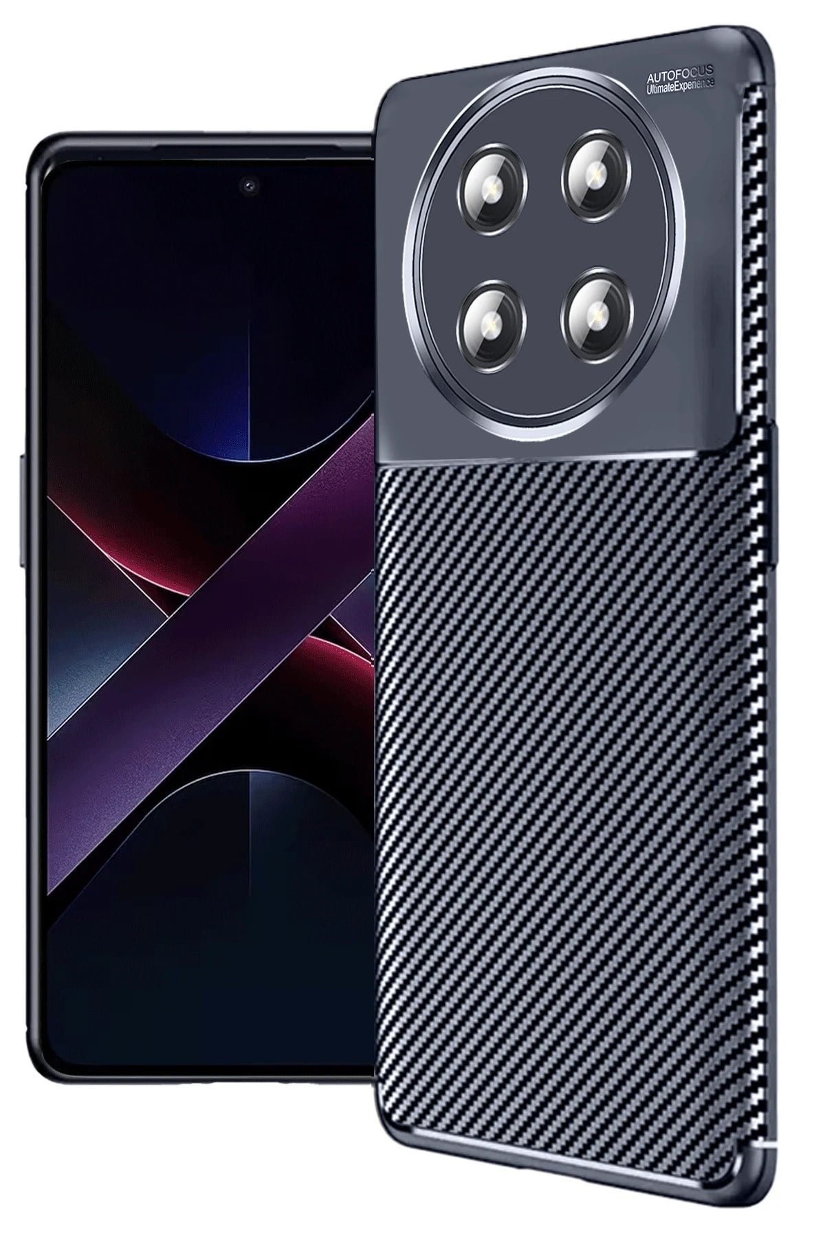 Mey İthalat®  Honor Magic 7 Lite Kılıf Auto Focus Karbon Kapak - Lacivert