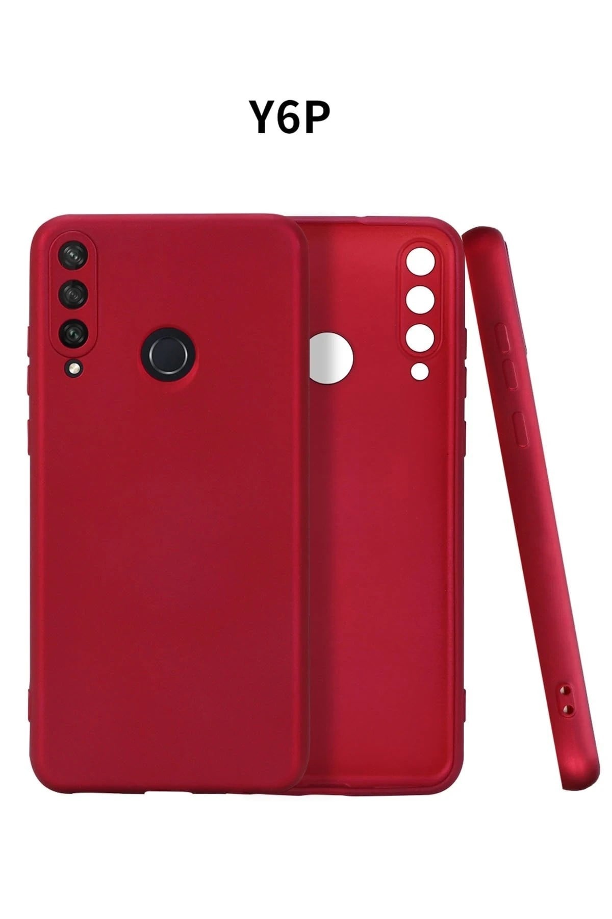 Mey İthalat®  Huawei Y6P Kılıf First Silikon - Bordo