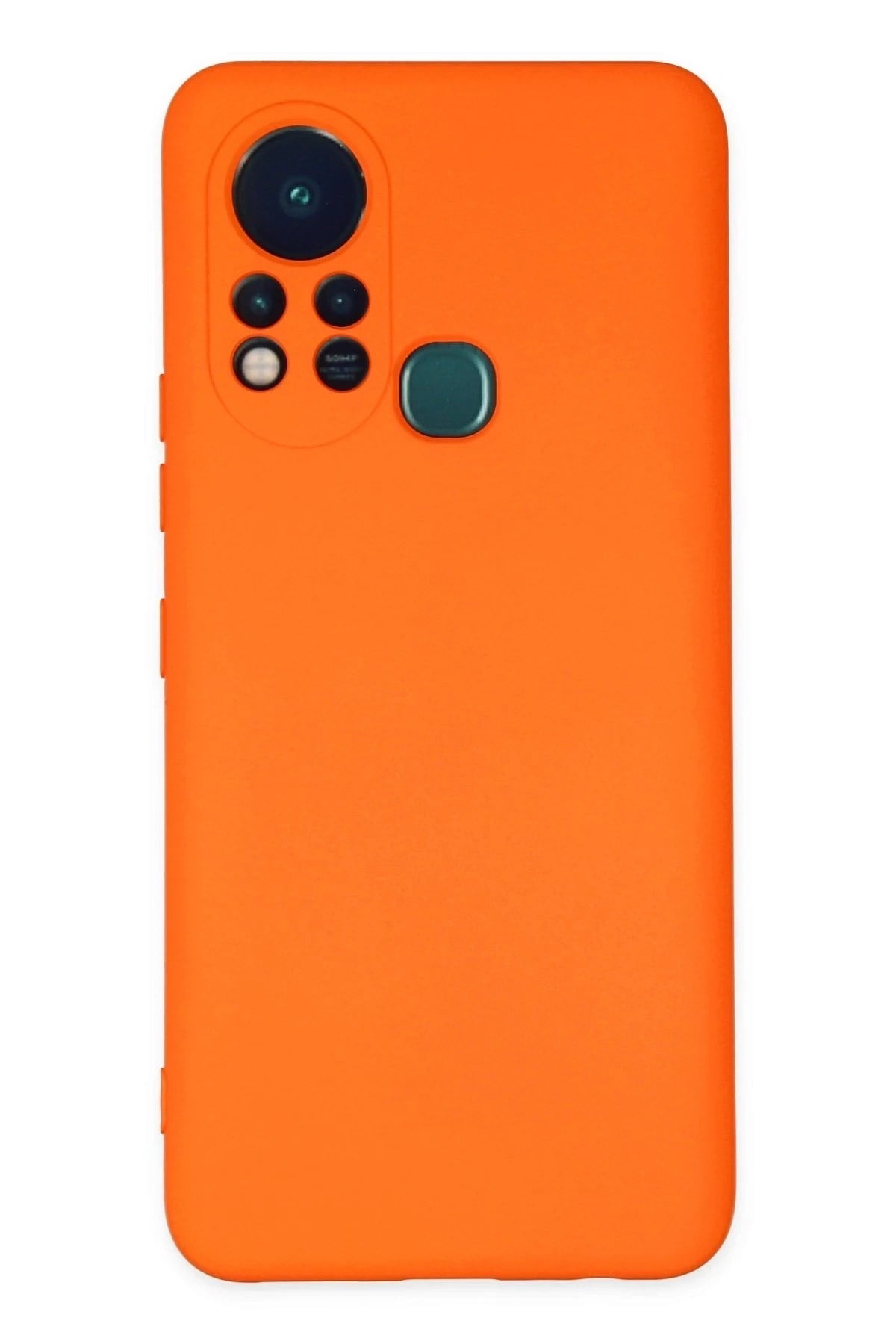 Mey İthalat®  İnfinix Hot 11s Kılıf Nano içi Kadife Silikon - Turuncu