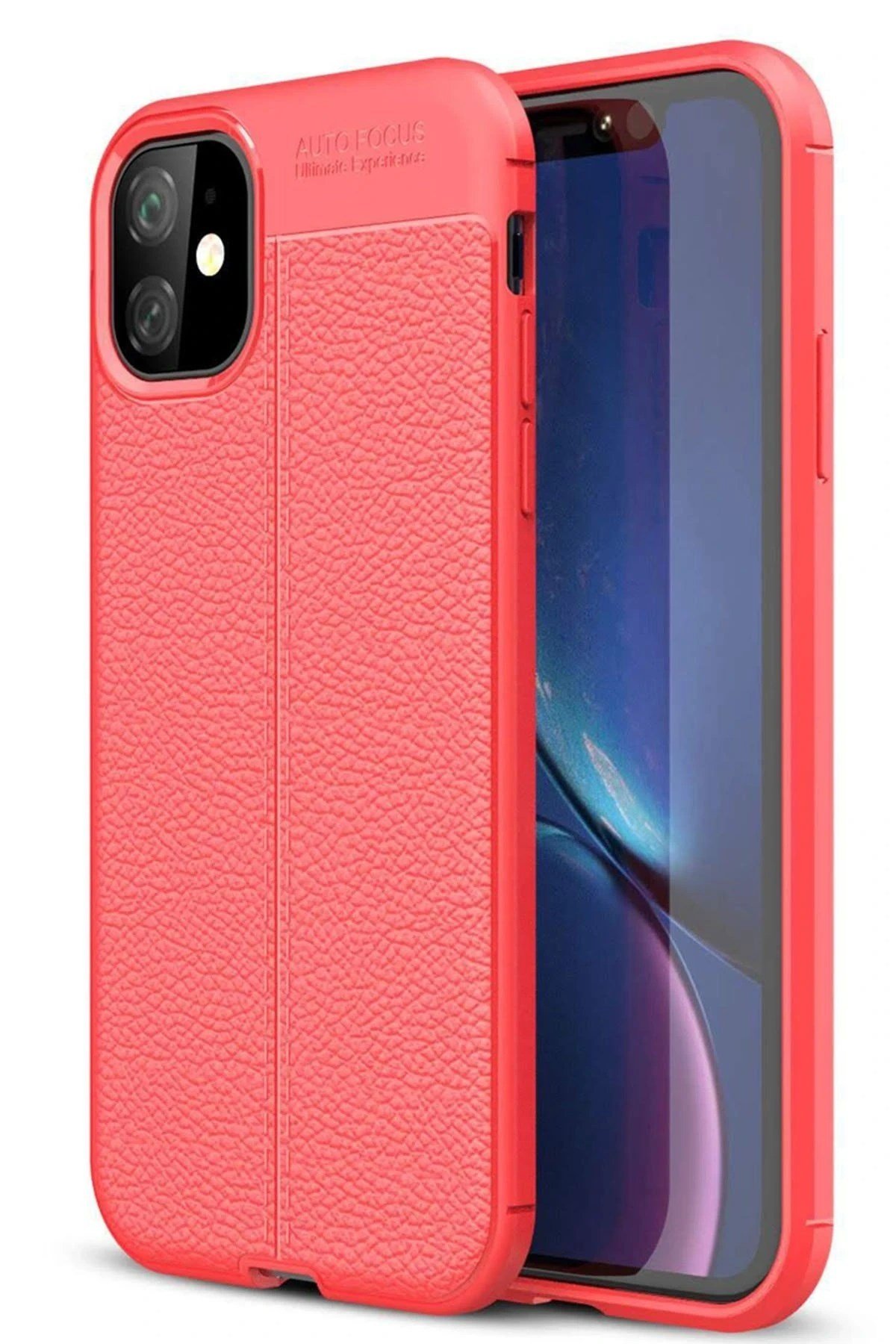 Mey İthalat®  iPhone 11 Kılıf Auto Focus Kapak - Kırmızı