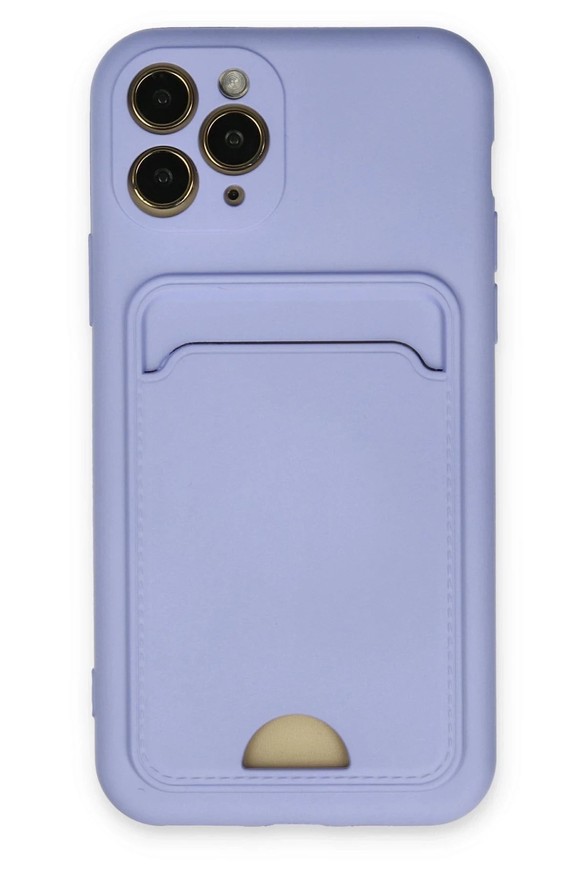 Mey İthalat®  iPhone 11 Pro Kılıf Kelvin Kartvizitli Silikon - Lila