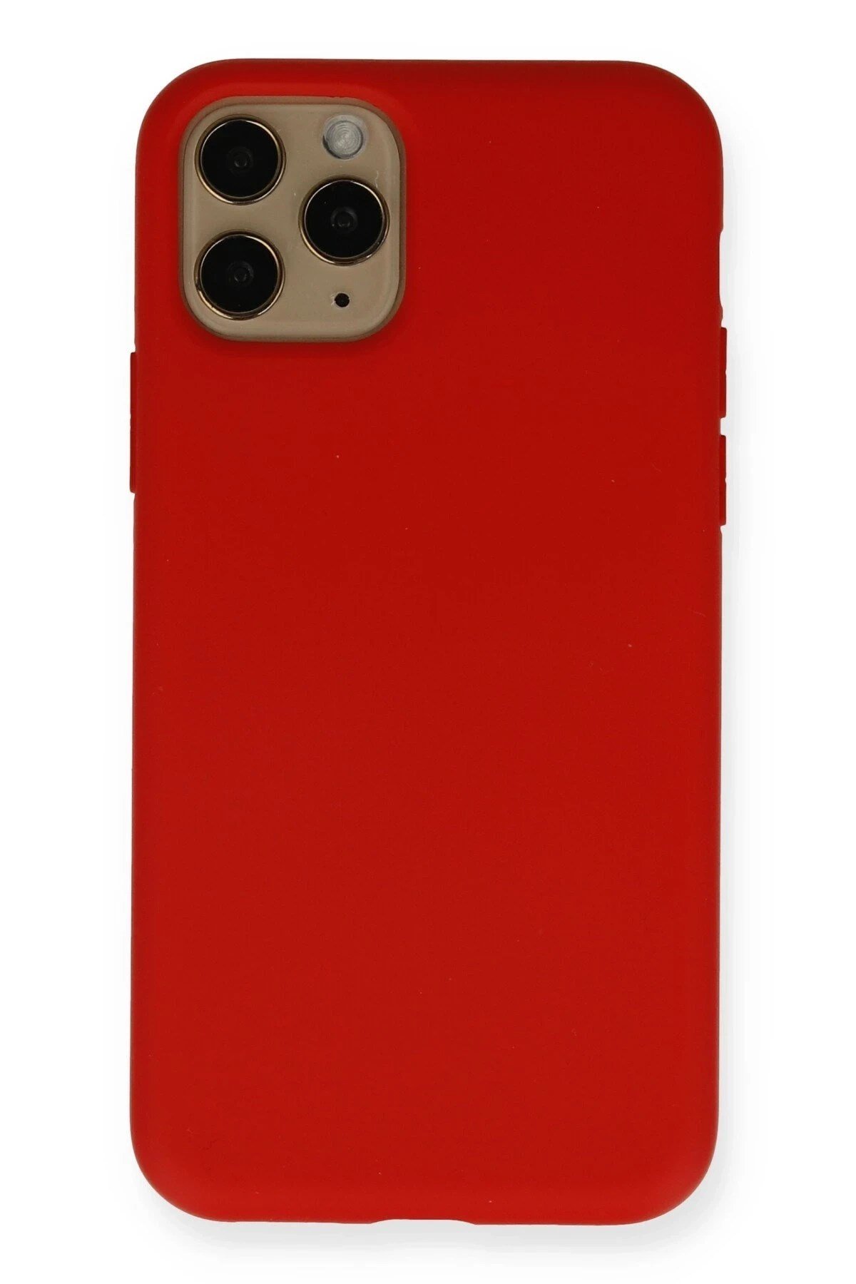Mey İthalat®  iPhone 11 Pro Kılıf Nano içi Kadife Silikon - Kırmızı