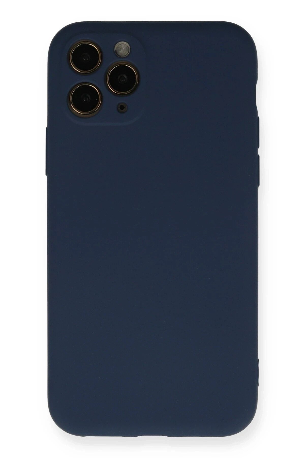 Mey İthalat®  iPhone 11 Pro Kılıf Nano içi Kadife Silikon - Lacivert