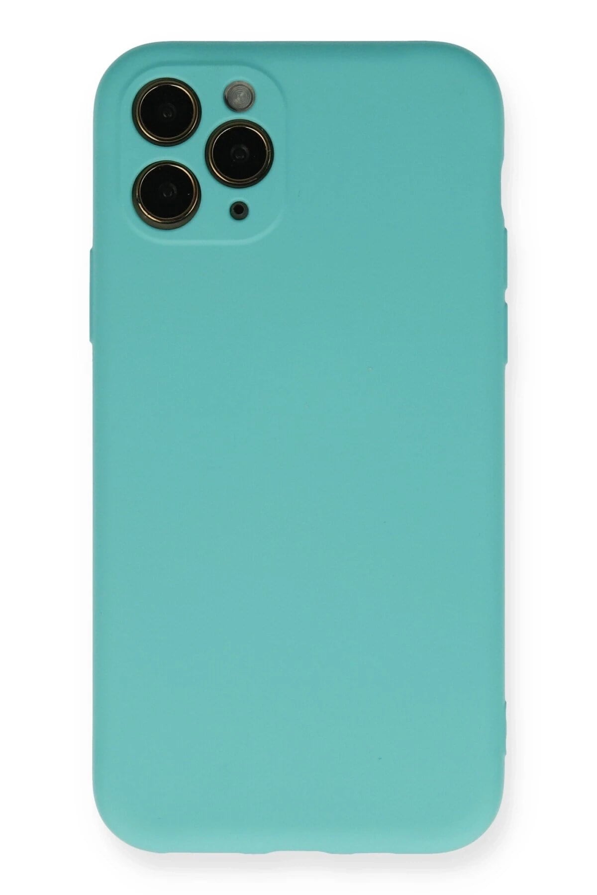 Mey İthalat®  iPhone 11 Pro Kılıf Nano içi Kadife Silikon - Turkuaz