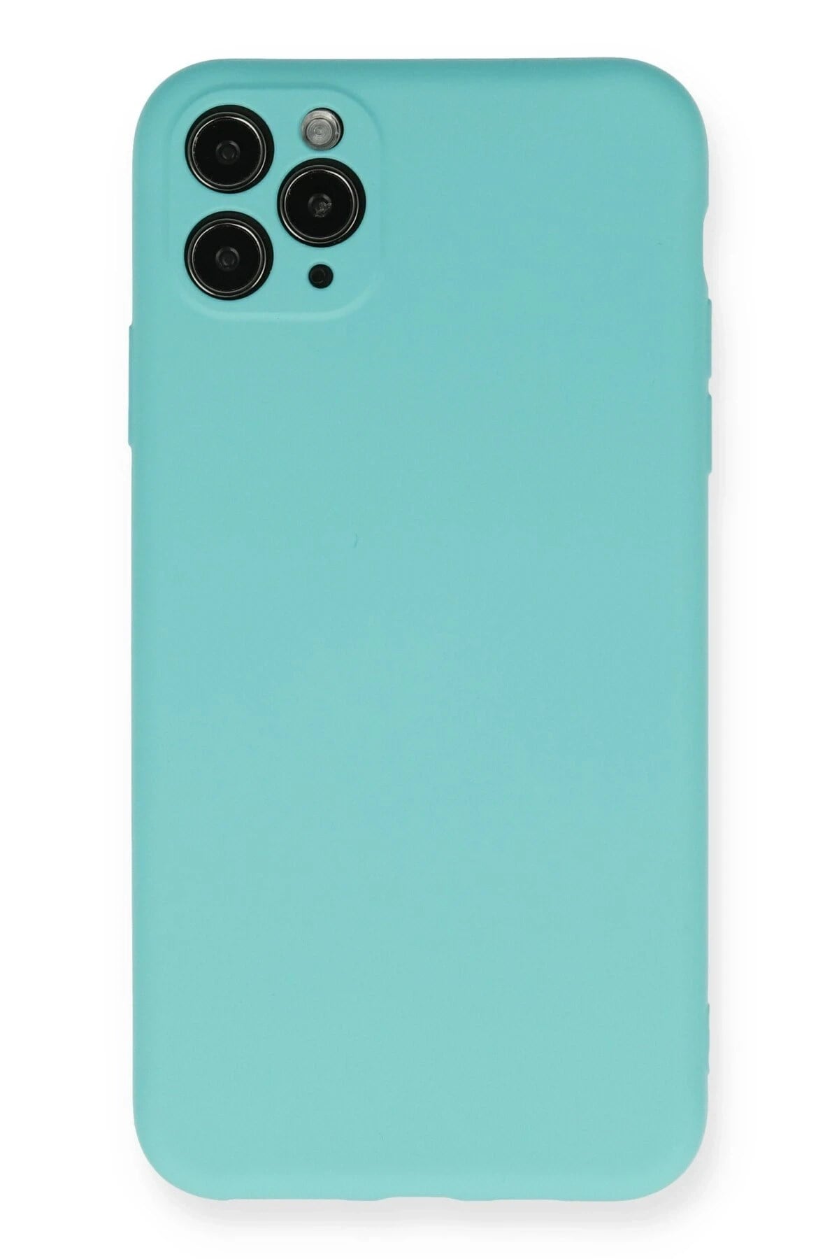 Mey İthalat®  iPhone 11 Pro Max Kılıf Nano içi Kadife Silikon - Turkuaz