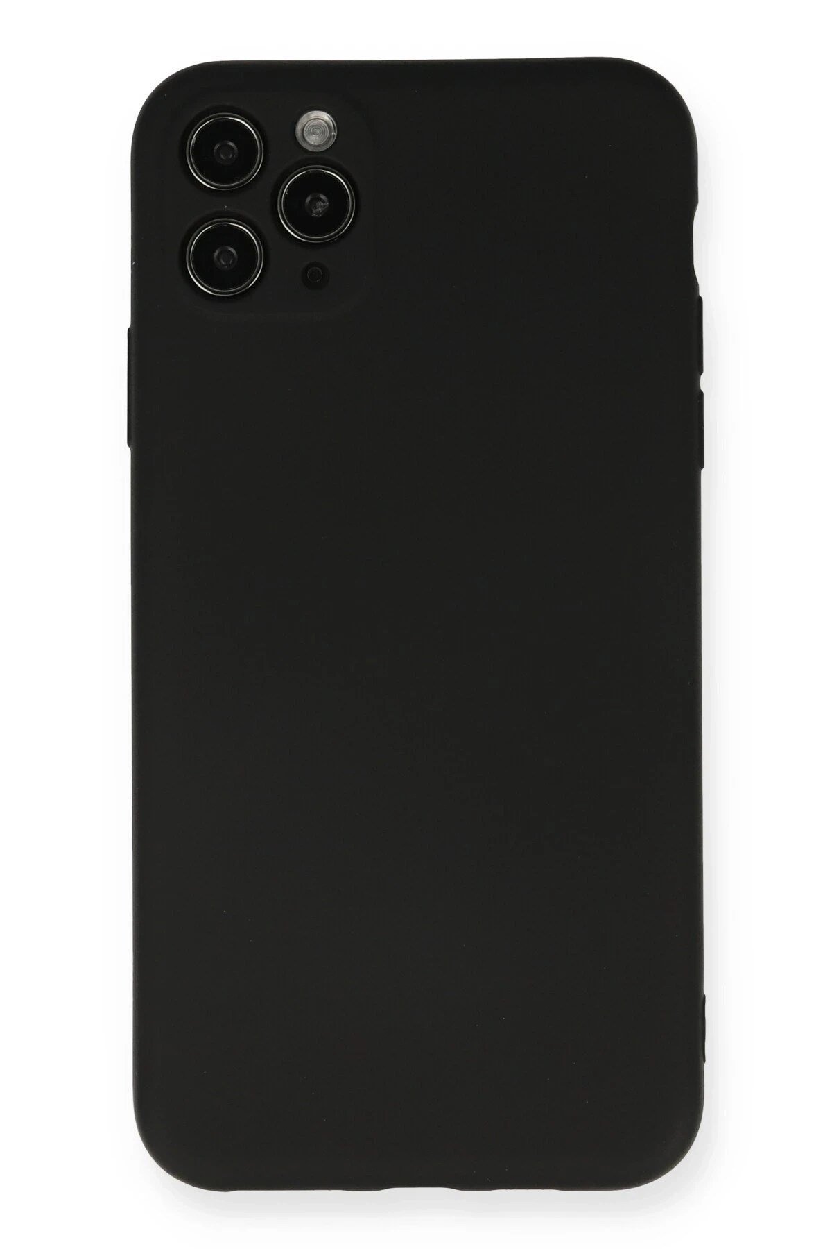 Mey İthalat®  iPhone 11 Pro Max Kılıf Nano içi Kadife Silikon - Siyah