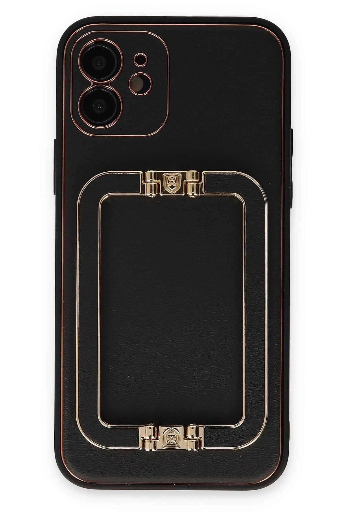 Mey İthalat®  iPhone 12 Kılıf Coco Elit Kapak - Siyah