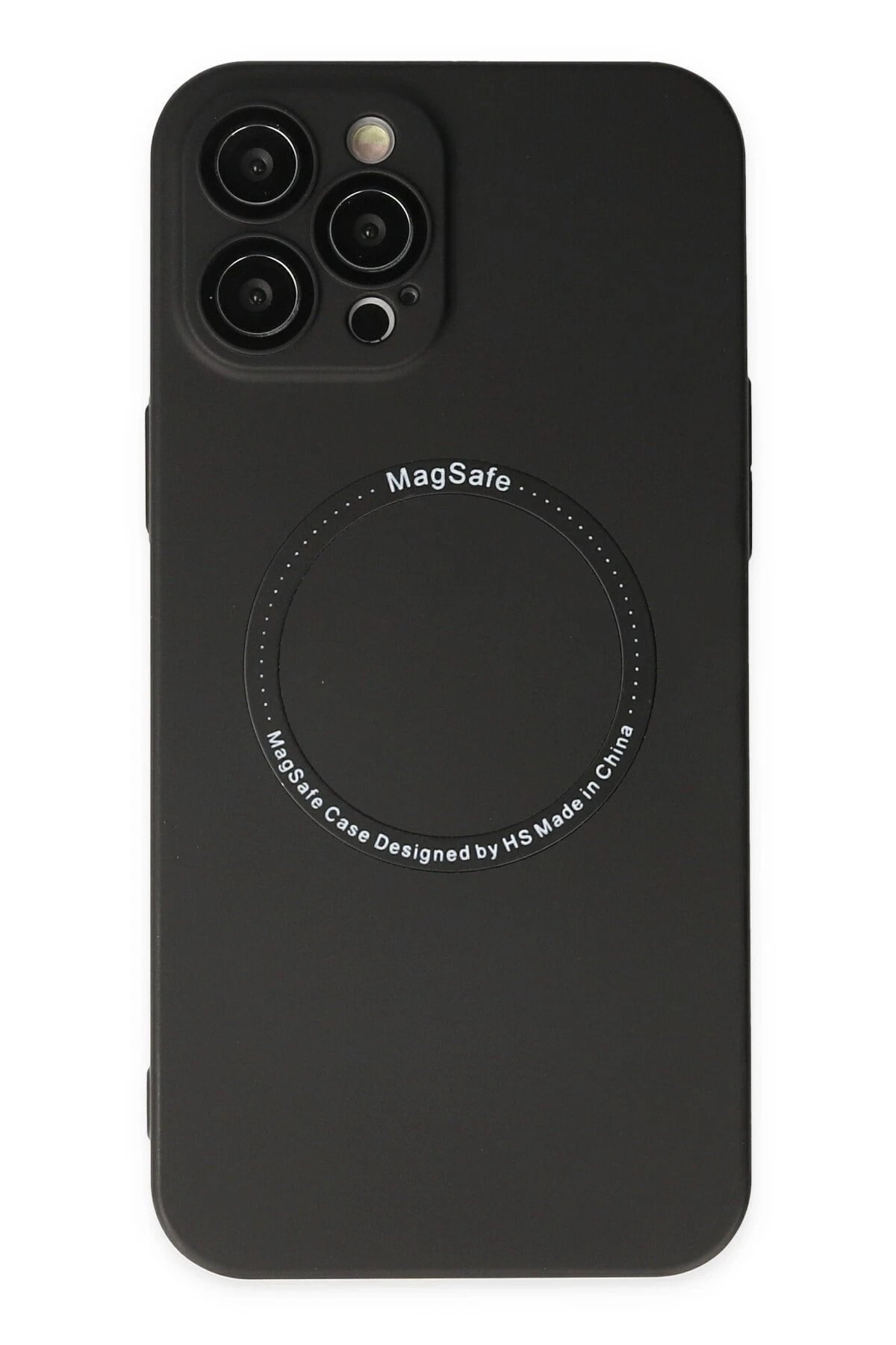 Mey İthalat®  iPhone 12 Pro Kılıf Jack Magneticsafe Lens Silikon - Siyah