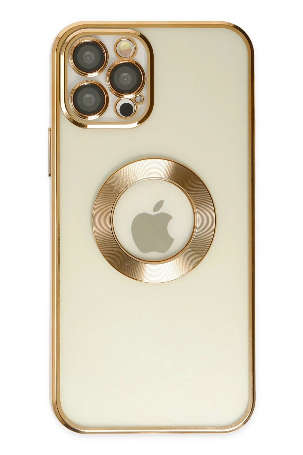 Mey İthalat®  iPhone 12 Pro Kılıf Slot Silikon - Gold