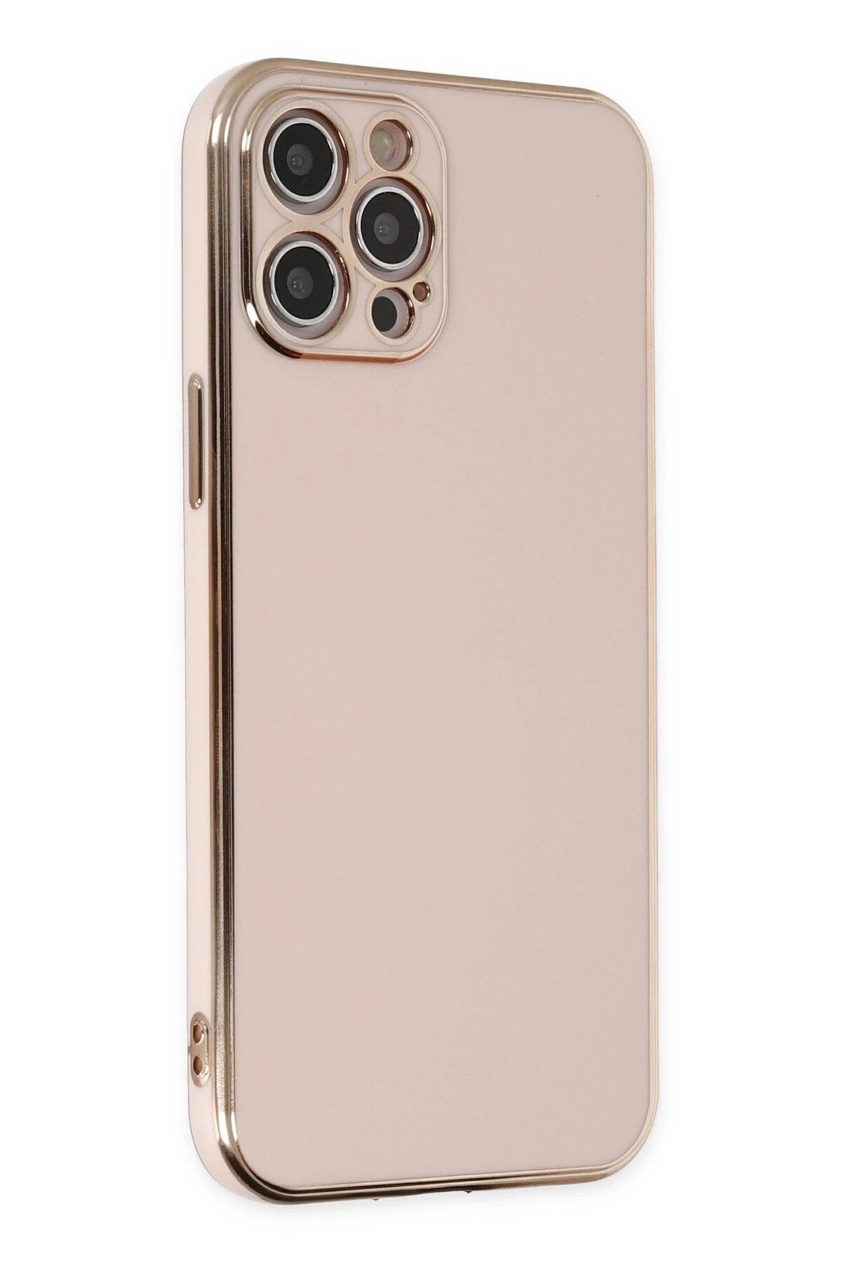 Mey İthalat®  iPhone 12 Pro Kılıf Volet Silikon - Pembe