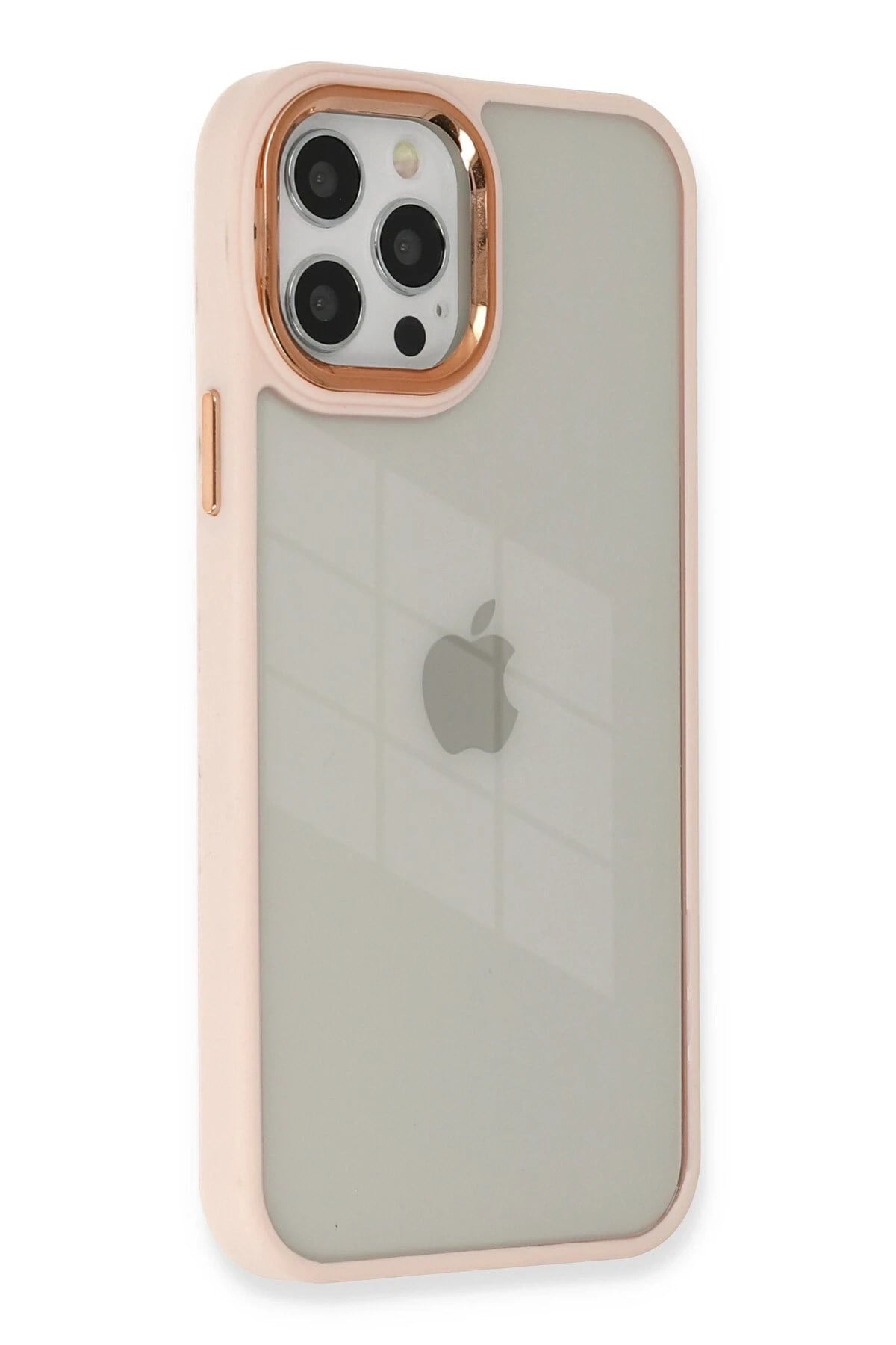 Mey İthalat®  iPhone 12 Pro Max Kılıf Dora Kapak - Pudra