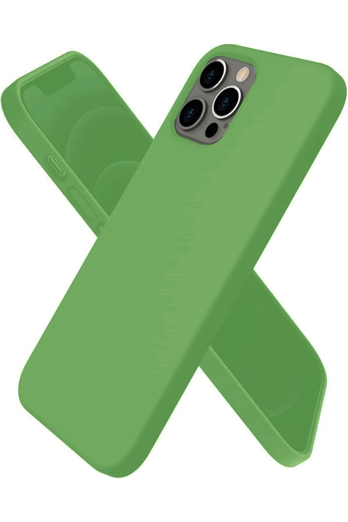 Mey İthalat®  iPhone 12 Pro Max Kılıf First Silikon - Yeşil