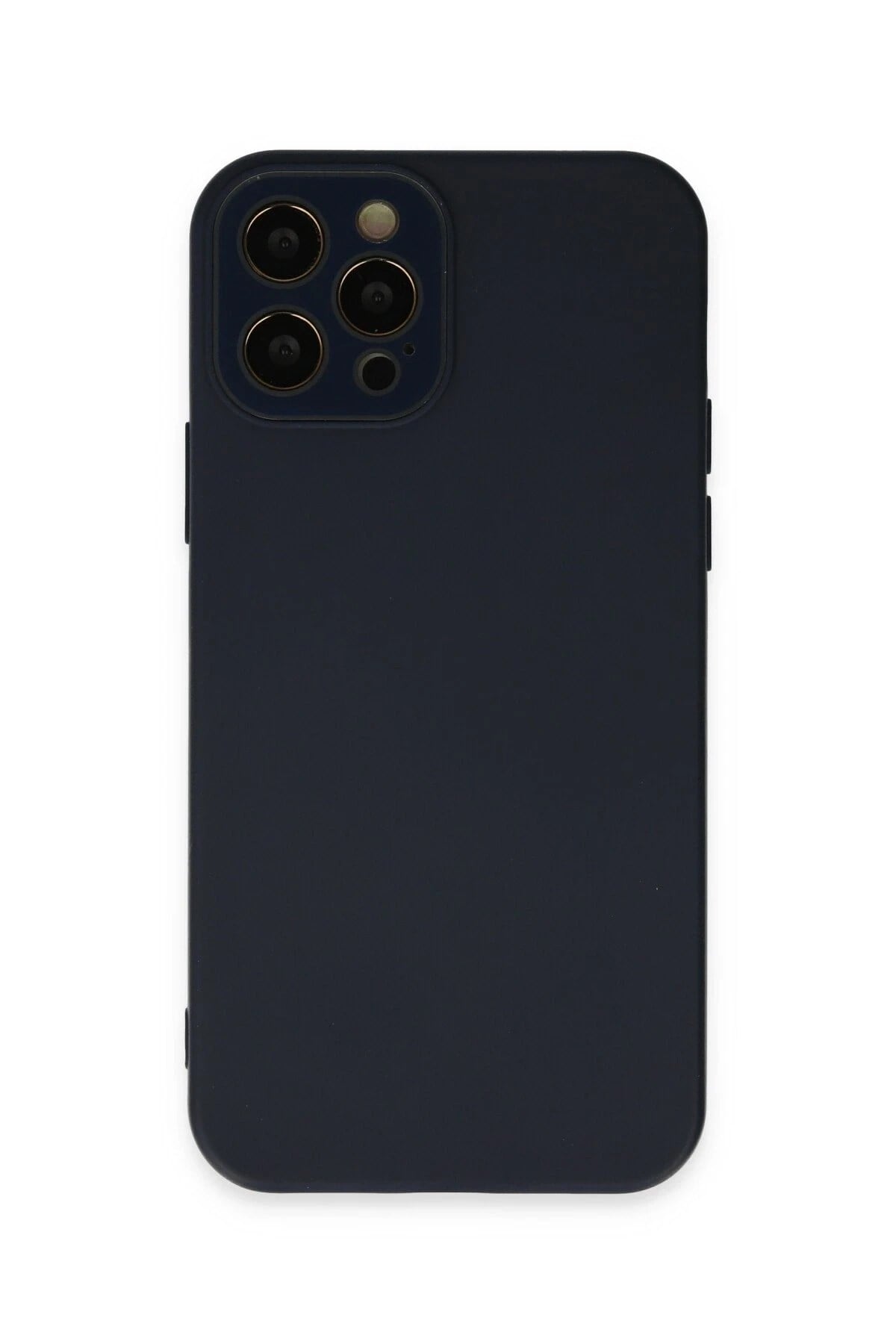 Mey İthalat®  iPhone 12 Pro Max Kılıf Lansman Glass Kapak - Lacivert