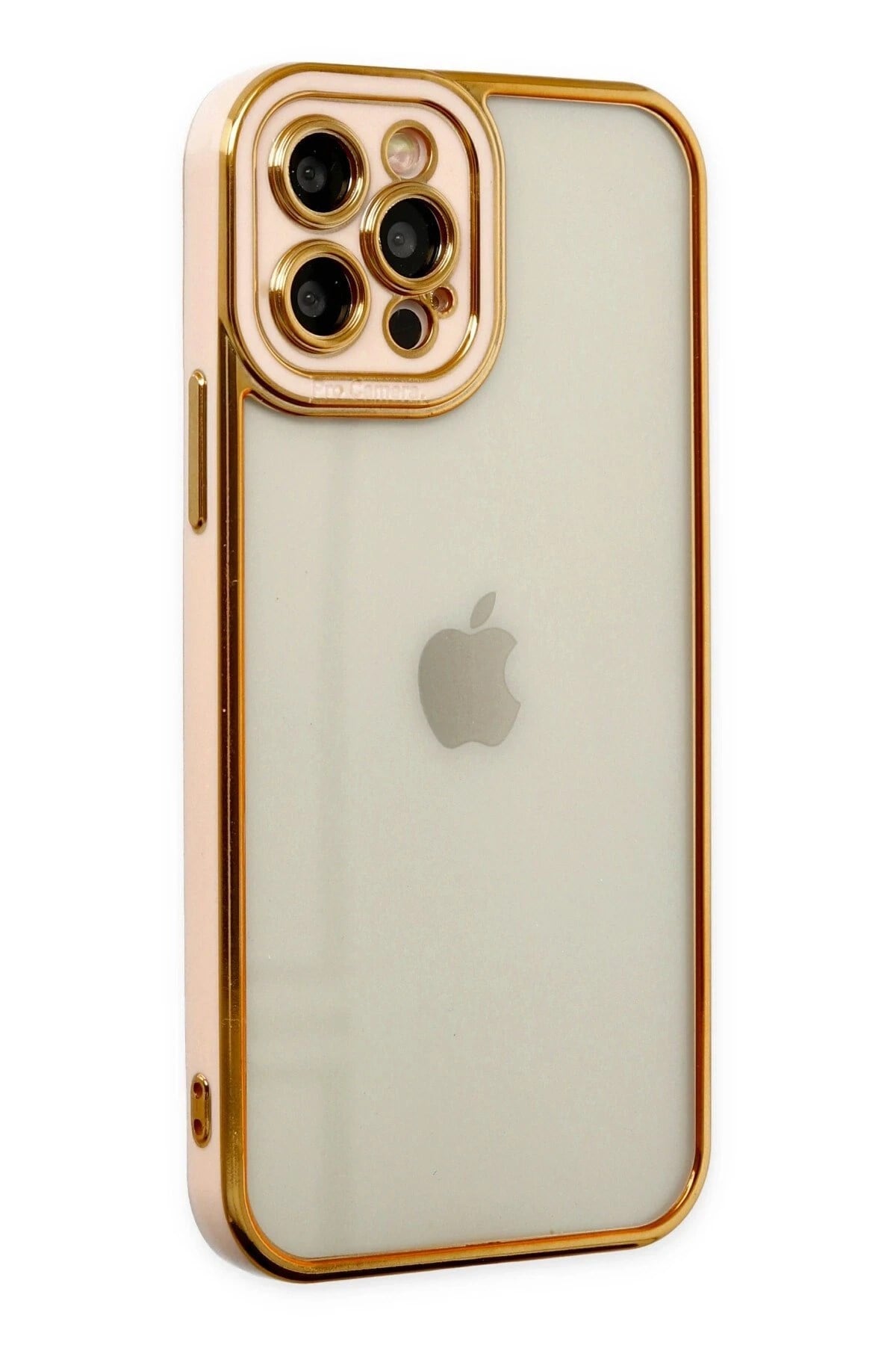 Mey İthalat®  iPhone 12 Pro Max Kılıf Liva Lens Silikon - Rose