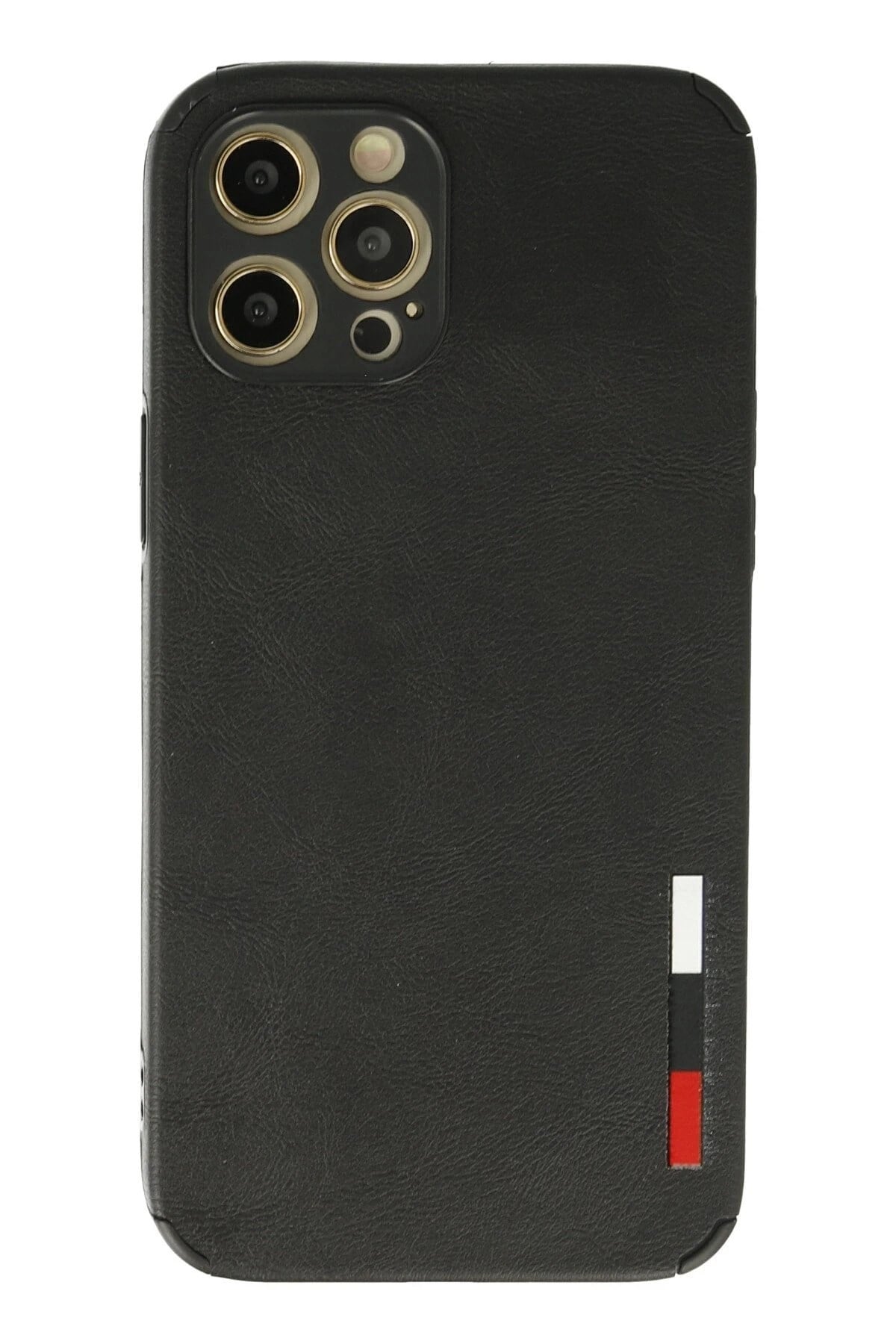Mey İthalat®  iPhone 12 Pro Max Kılıf Loop Deri Silikon - Siyah