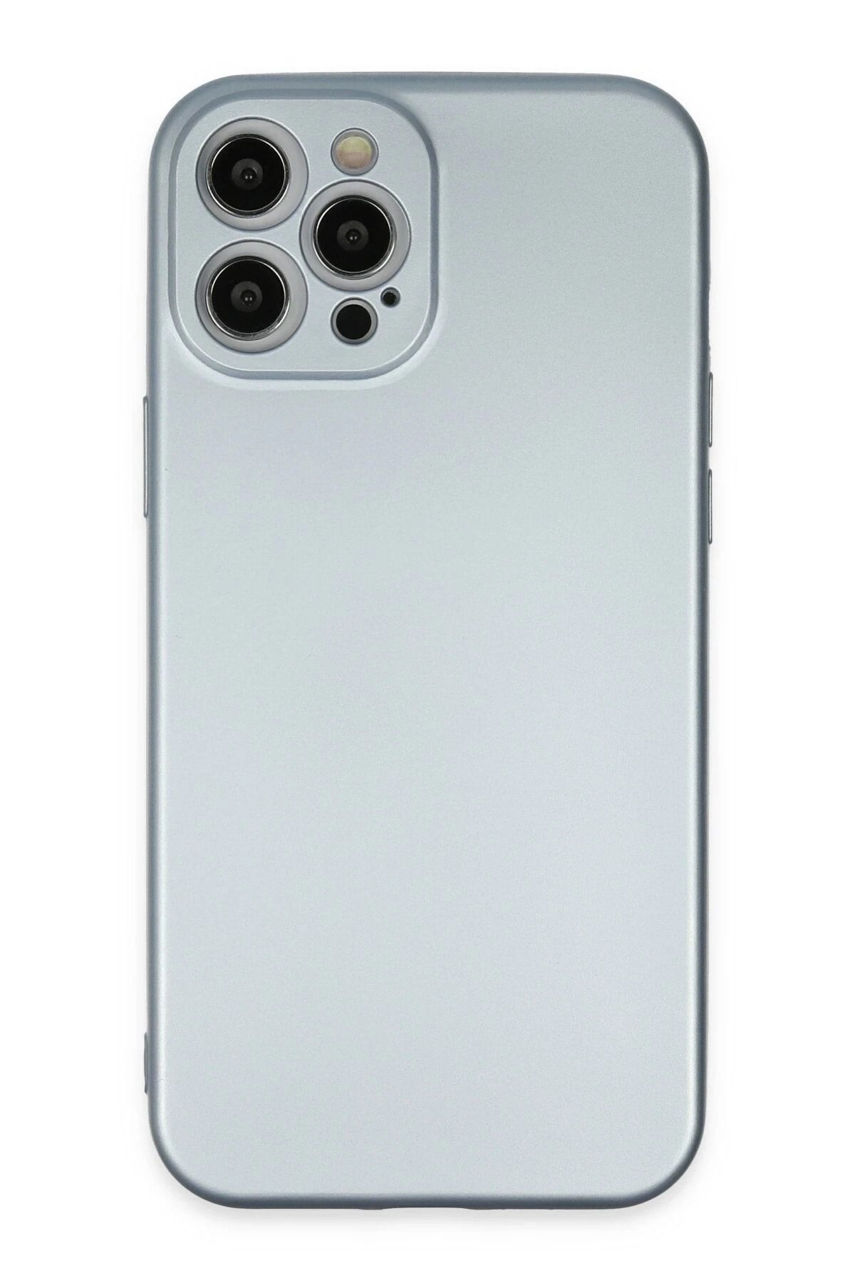 Mey İthalat®  iPhone 12 Pro Max Kılıf Nano içi Kadife Silikon - Sky Blue