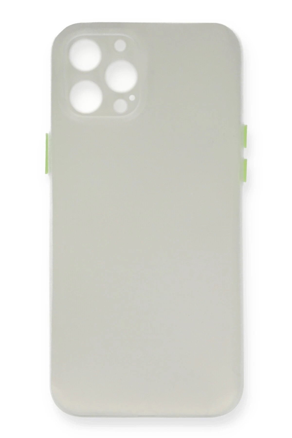 Mey İthalat®  iPhone 12 Pro Max Kılıf PP Ultra İnce Kapak - Beyaz