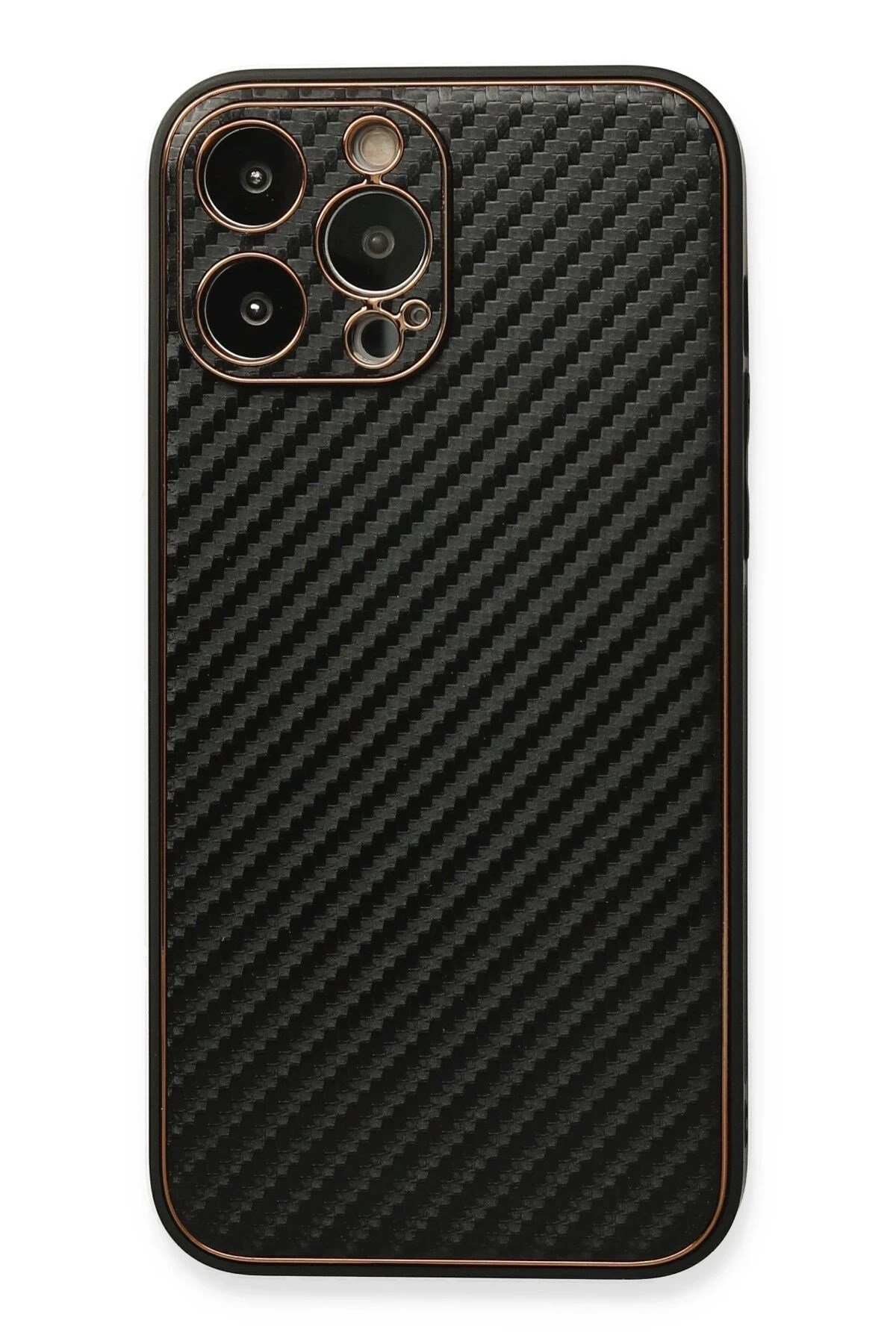 Mey İthalat®  iPhone 13 Pro Kılıf Coco Karbon Silikon - Siyah