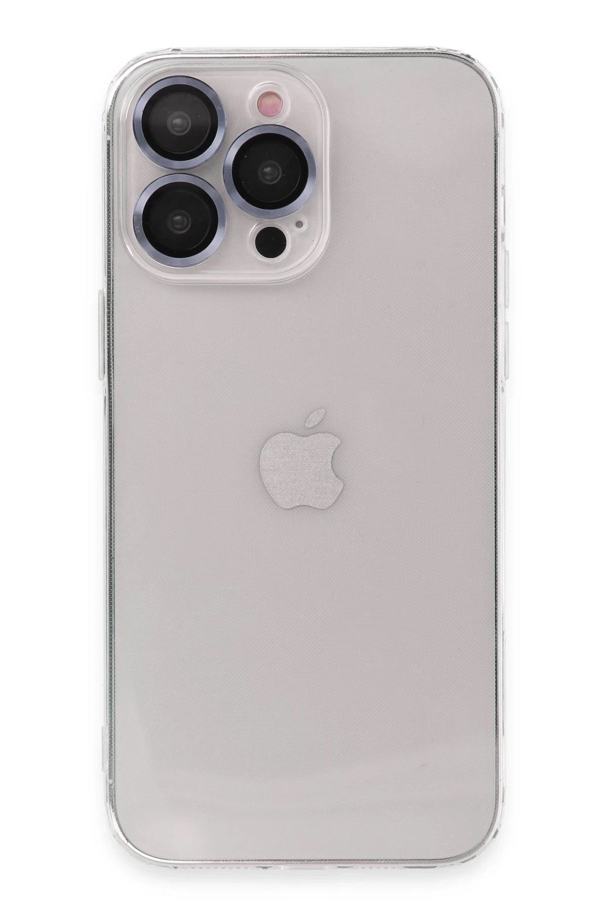 Mey İthalat®  iPhone 13 Pro Kılıf Luko Lens Silikon - Sierra Blue