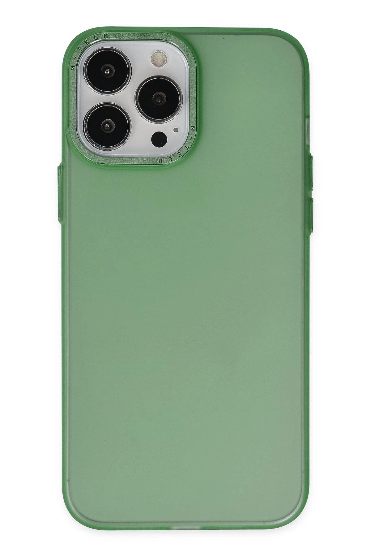 Mey İthalat®  iPhone 13 Pro Kılıf Modos Metal Kapak - Koyu Yeşil