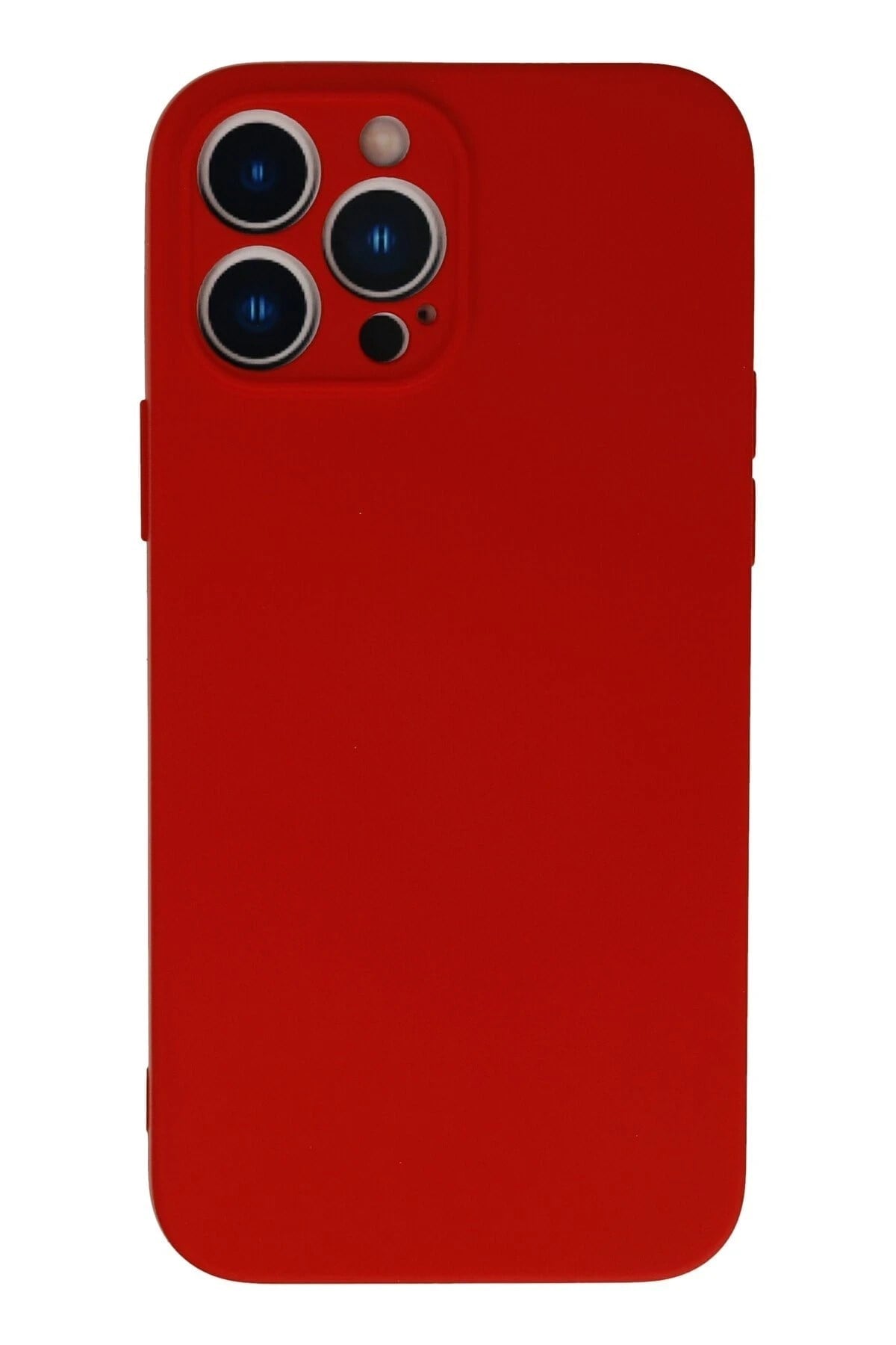 Mey İthalat®  iPhone 13 Pro Kılıf Nano içi Kadife Silikon - Kırmızı