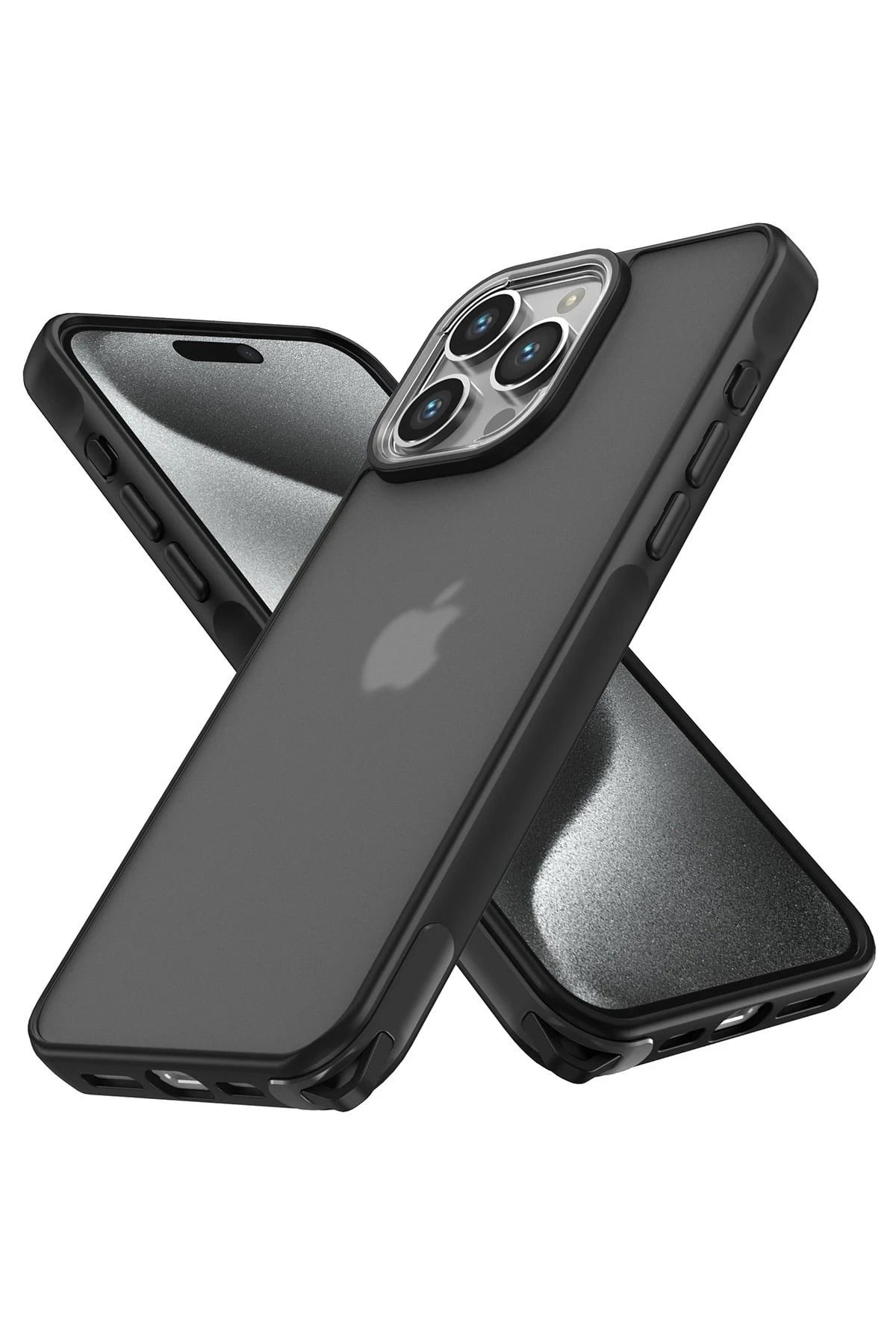 Mey İthalat®  iPhone 13 Pro Max Kılıf Elegant Kapak - Siyah