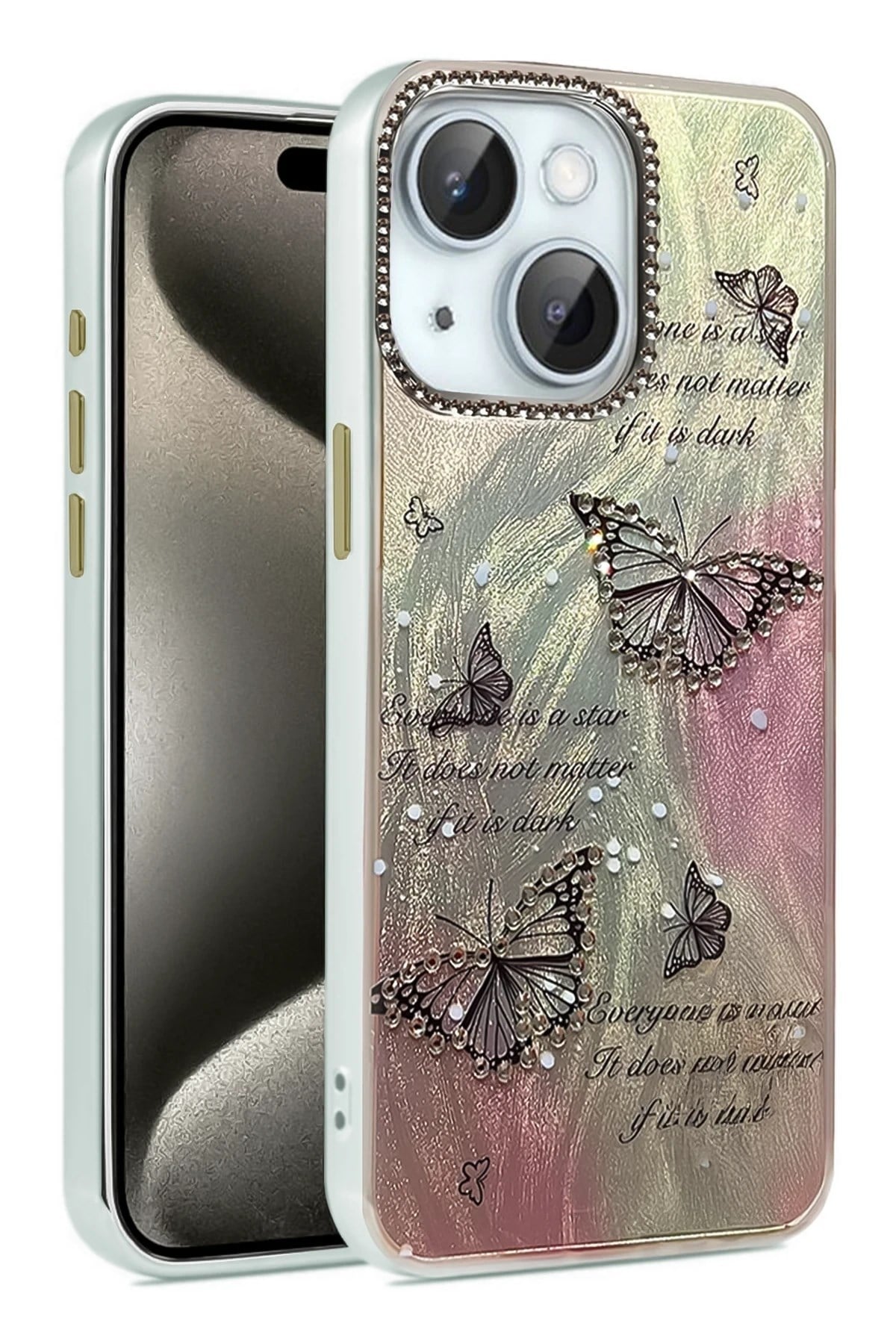 Mey İthalat®  iPhone 14 Kılıf Blade Aynalı Desenli Kapak - Desen 6